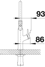 Blanco Küchenarmatur »SOLENTA-S«, Hochdruck, flexible Zweistrahlbrause mit Umschalt-Funktion