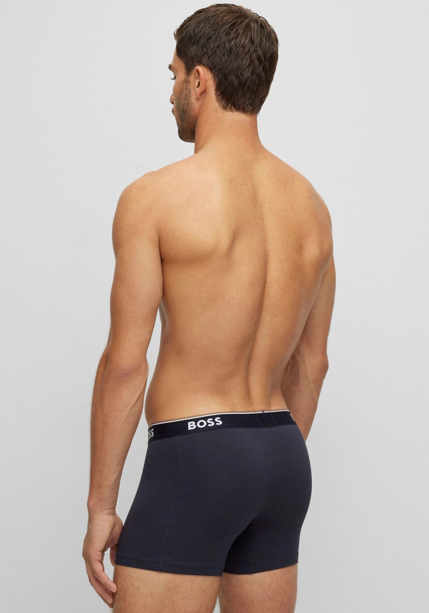 BOSS Langer Boxer »Brief 3 PACK«, mit farblich passendem Webbund