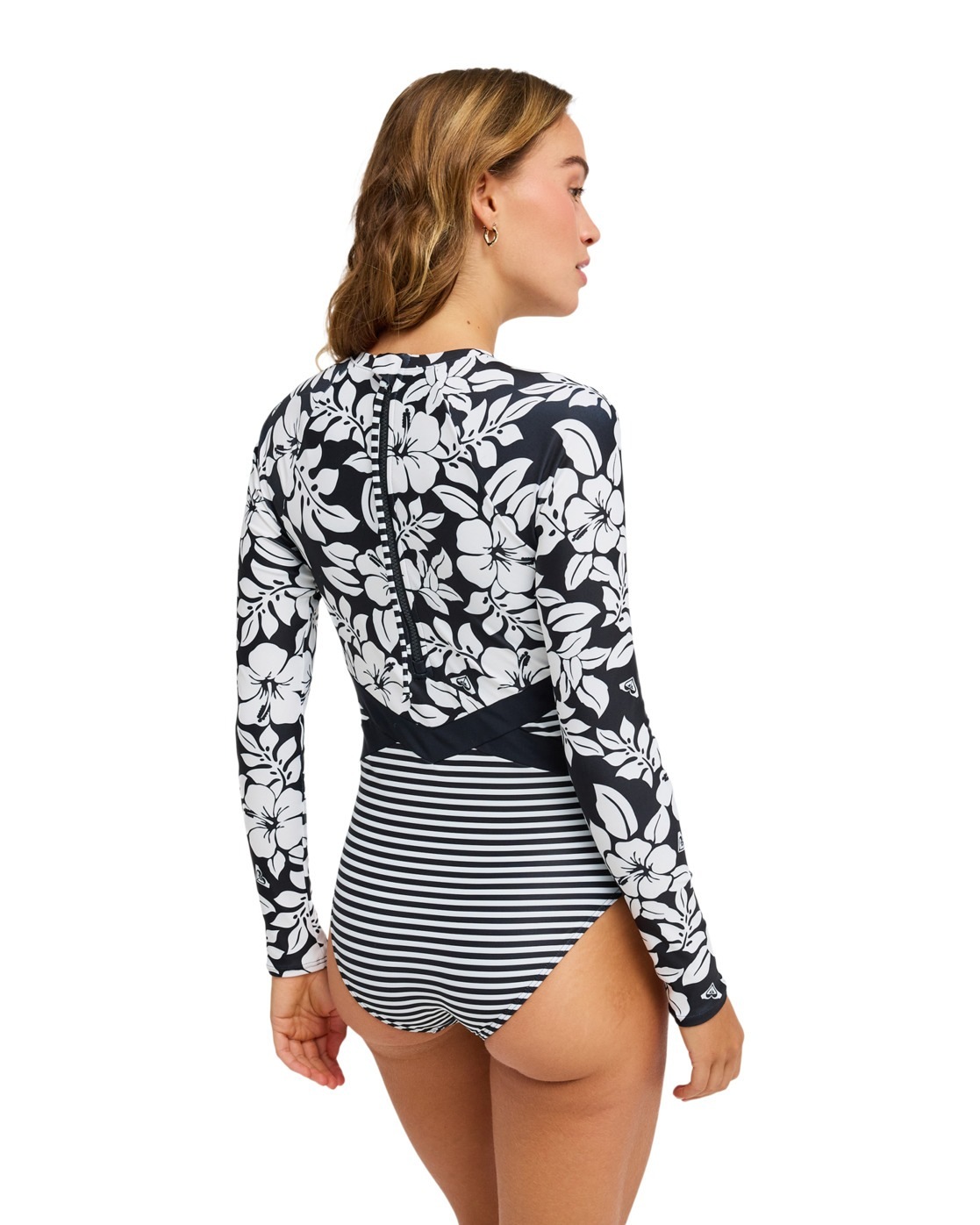 Badeanzug ROXY "Summer Surf", Damen, Gr. S, anthrazit the moe, Polyester, Badeanzüge Badeanzug