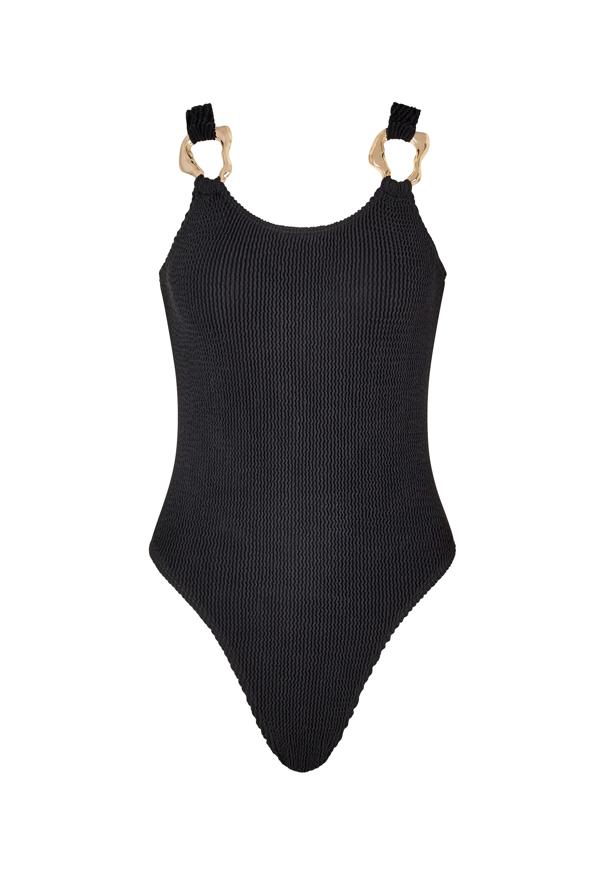 Moda Minx Badeanzug "SCRUNCH Irregular Hoop", (1 St.), mit tollem Schmuckel günstig online kaufen