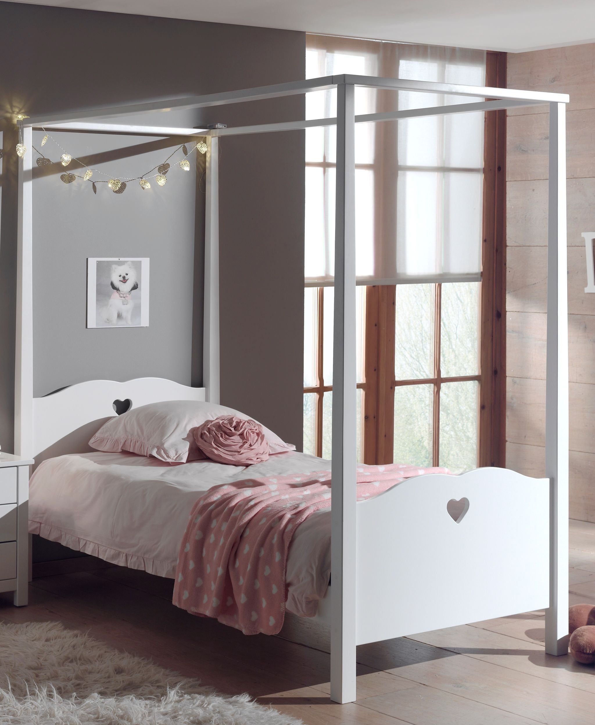 Vipack Himmelbett "Amori, Liegefläche 90/200 cm, inkl. Himmelgestänge", (B/ günstig online kaufen