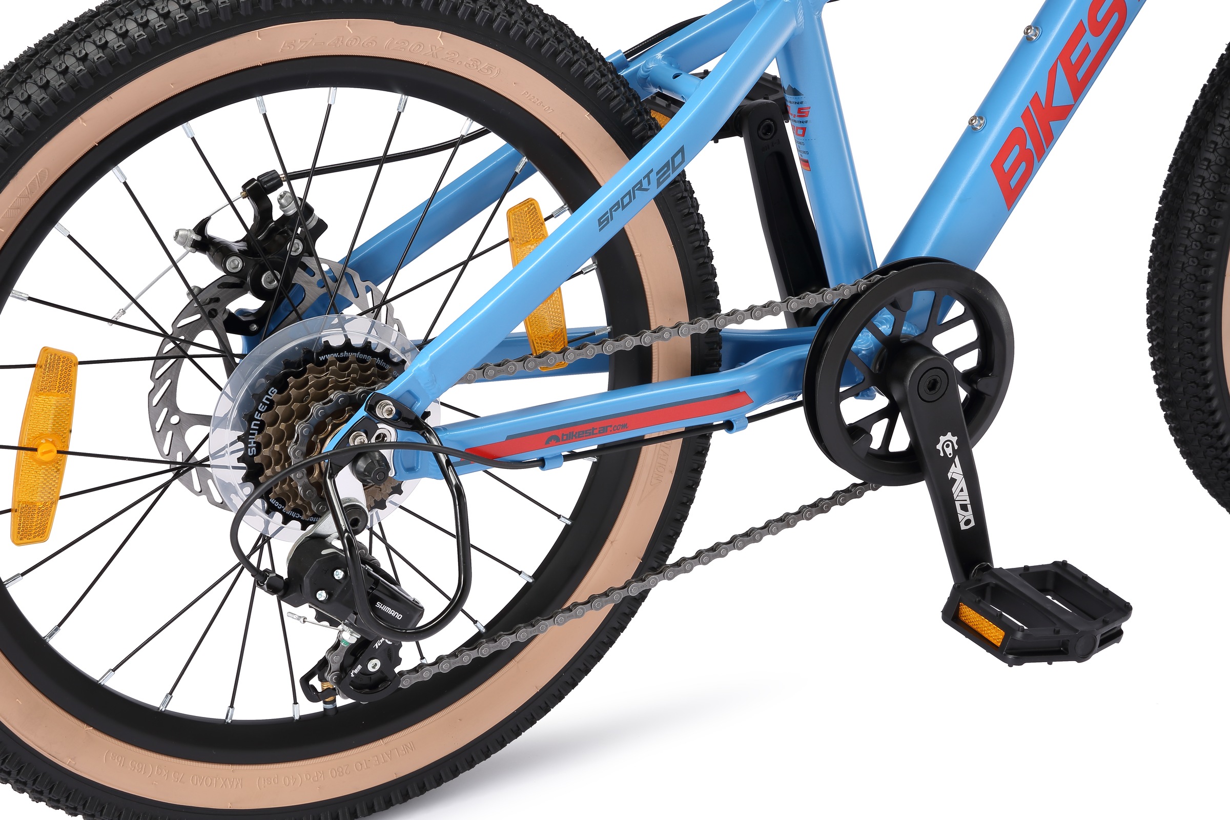 Bikestar Jugendfahrrad 7 Gang Shimano RD-TY21 Schaltwerk Kettenschaltung