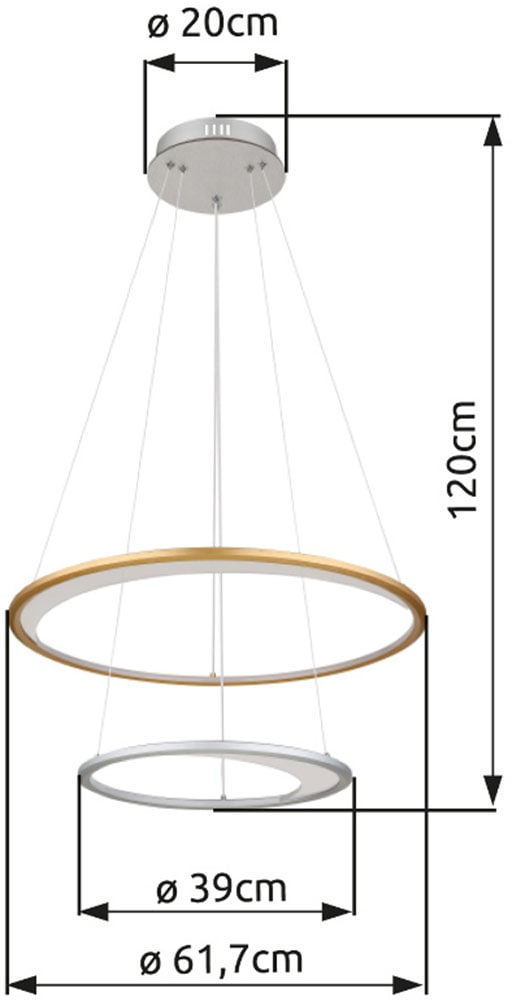 GLOBO LIGHTING Hängeleuchte »UMBRA« LED-Modul 1 Stk. warmweiß - kaltweiß Hängelampe Esszimmer-Leuchte Esstischleuchte Wohnzimmer