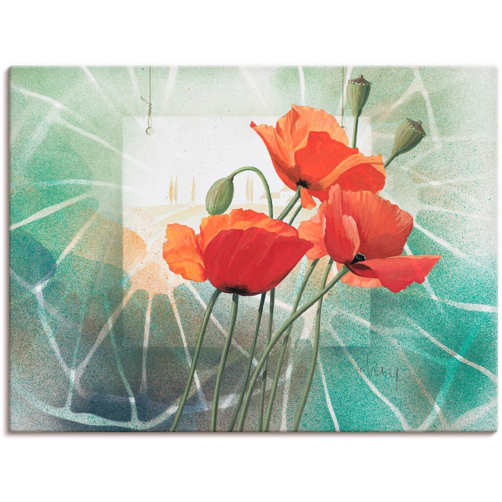 Wohnen Wohnaccessoires Artland Wandbild »Spiel der Mohnblüten«, Blumen, (1 St.), in vielen Größen & Produktarten -Leinwandbild, 
