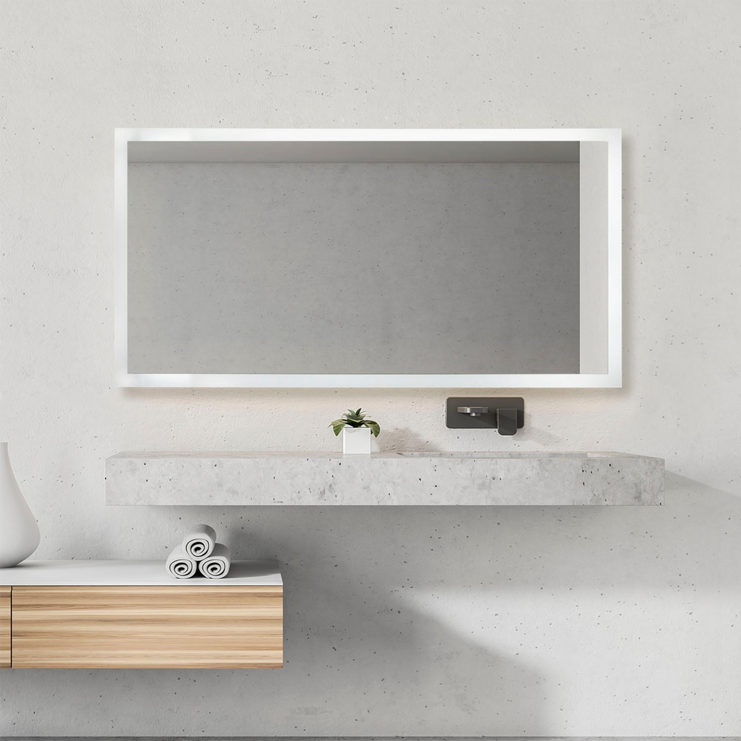 Home LED Wandspiegel | Backlight »BECKY«, Beleuchteter 4000 Paco BAUR Touch-Schalter Wandleuchte K Spiegel