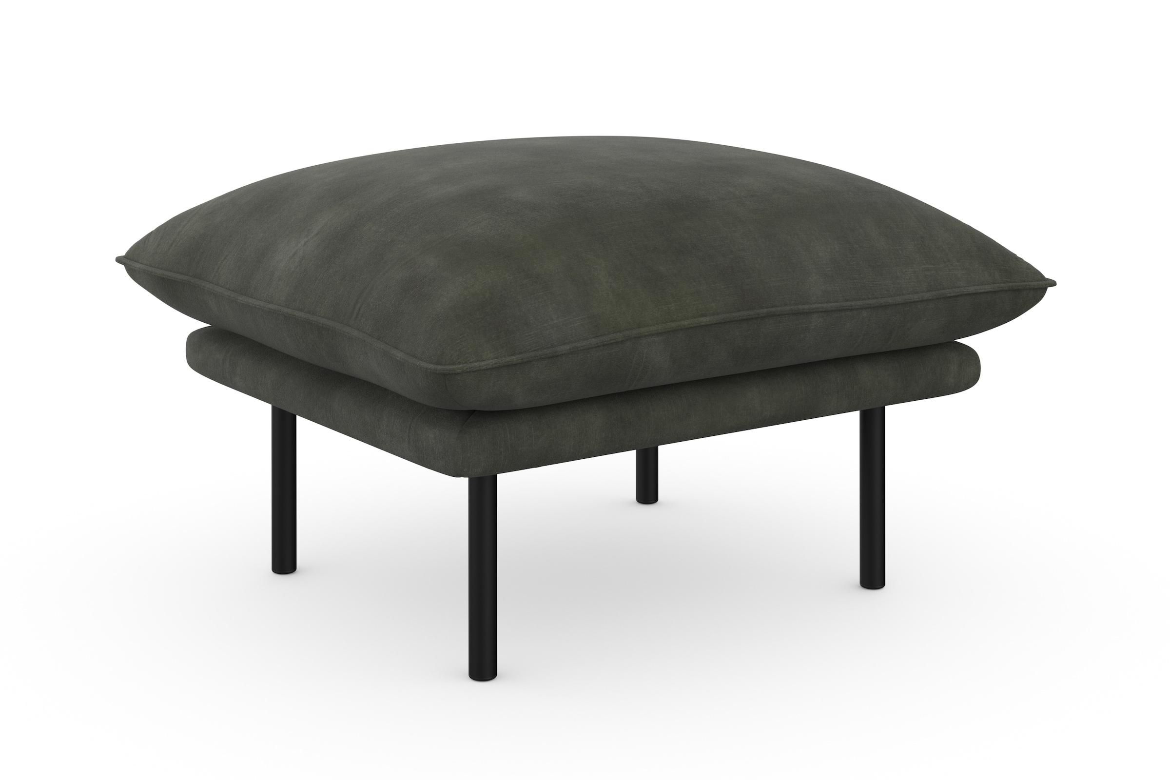OTTO home Polsterhocker "Stine" Besonderes Design durch Kissenoptik und Keder