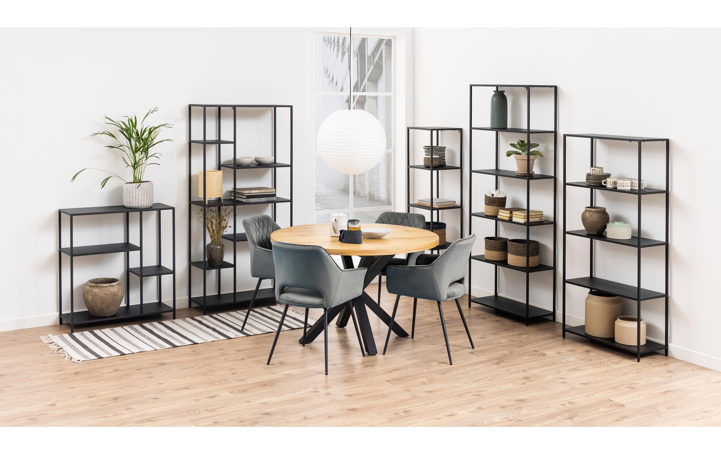 AC Design Regal »Newcastle 79.5 x 30 x 86 cm, Schwarz«