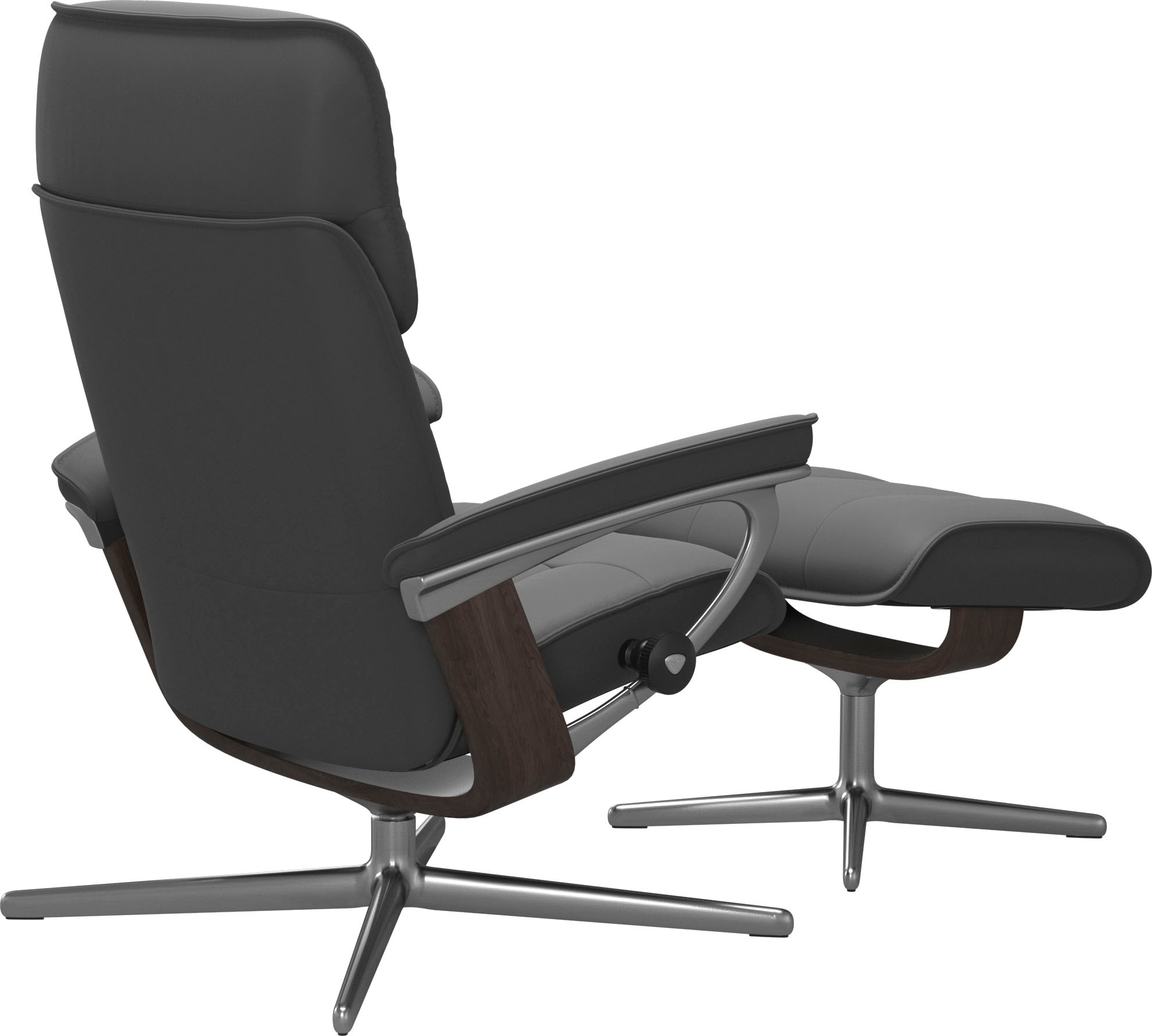 Thumbnail - Stressless "Admiral" Set, Relaxsessel inkl. Hocker, mit Cross Base, Größe M & L, Holzakzent Wenge