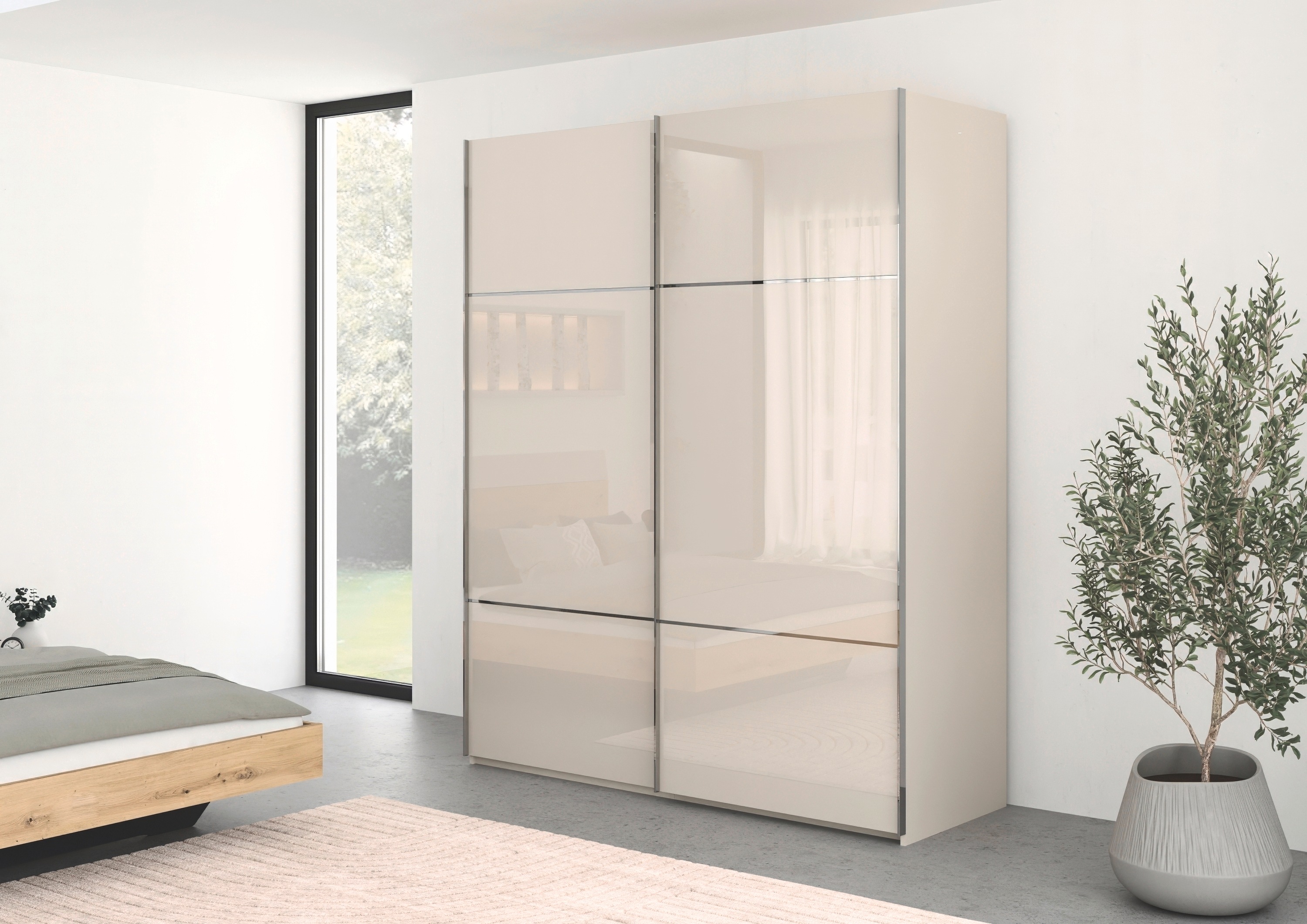 Thumbnail - rauch Schwebetürenschrank "Kleiderschrank Schrank Garderobe Schlafzimmerschrank SCALE-TRIO" edle dreigeteilte Front mit ...