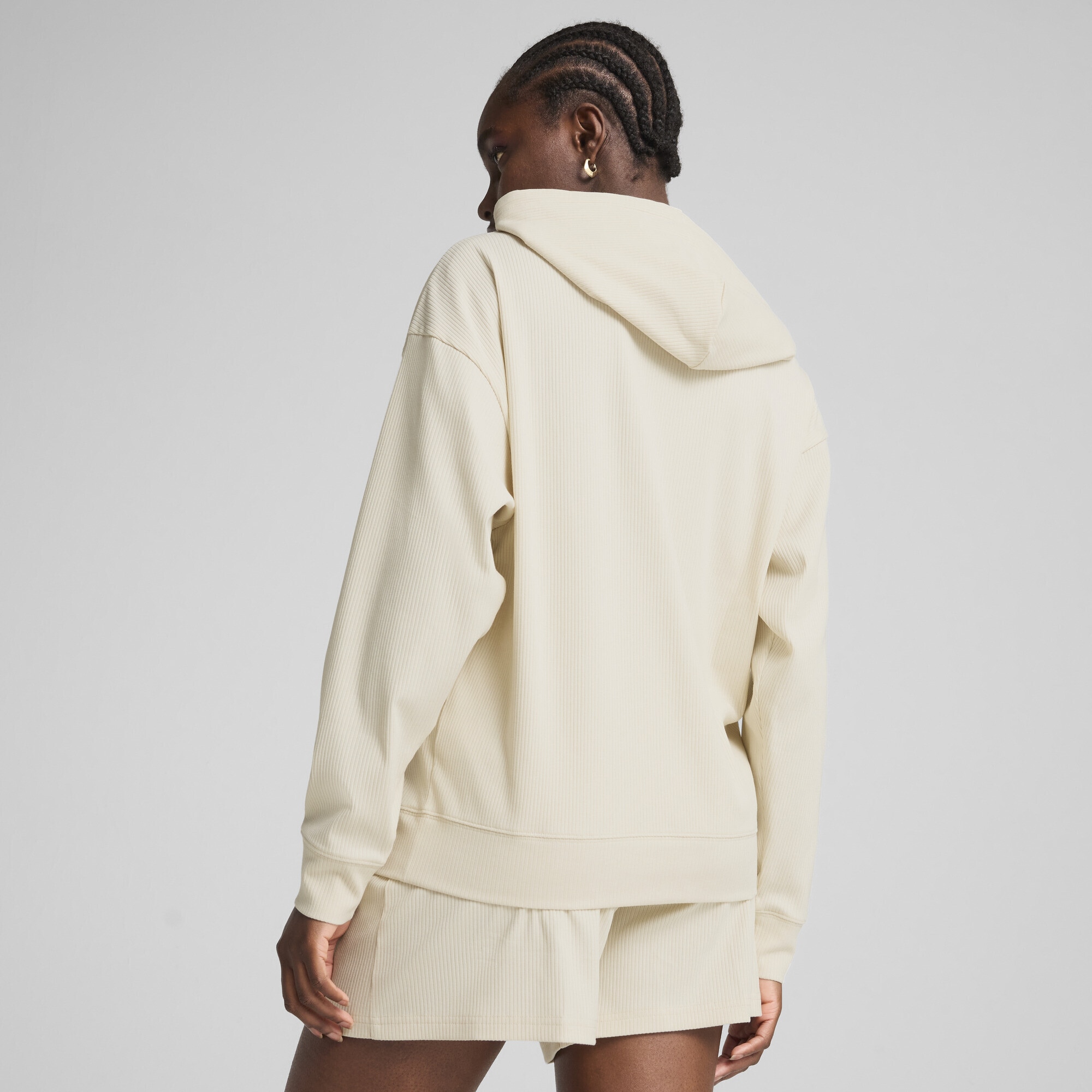 PUMA Hoodie »ESS ELEVATED Bequemer gerippter Hoodie Damen«