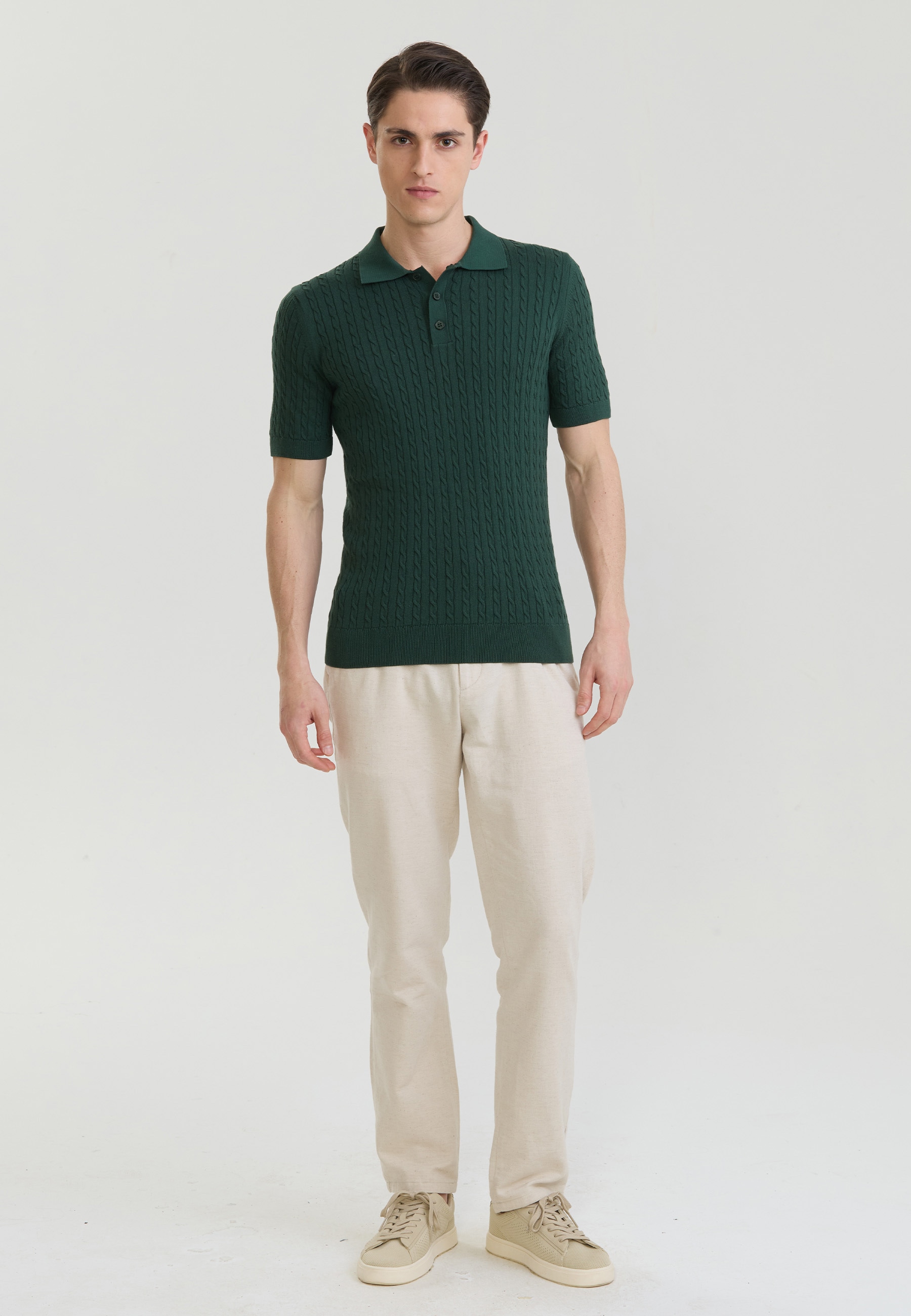 Felix Hardy Poloshirt »Polo Shirt Kurzarm mit Zopfmuster«