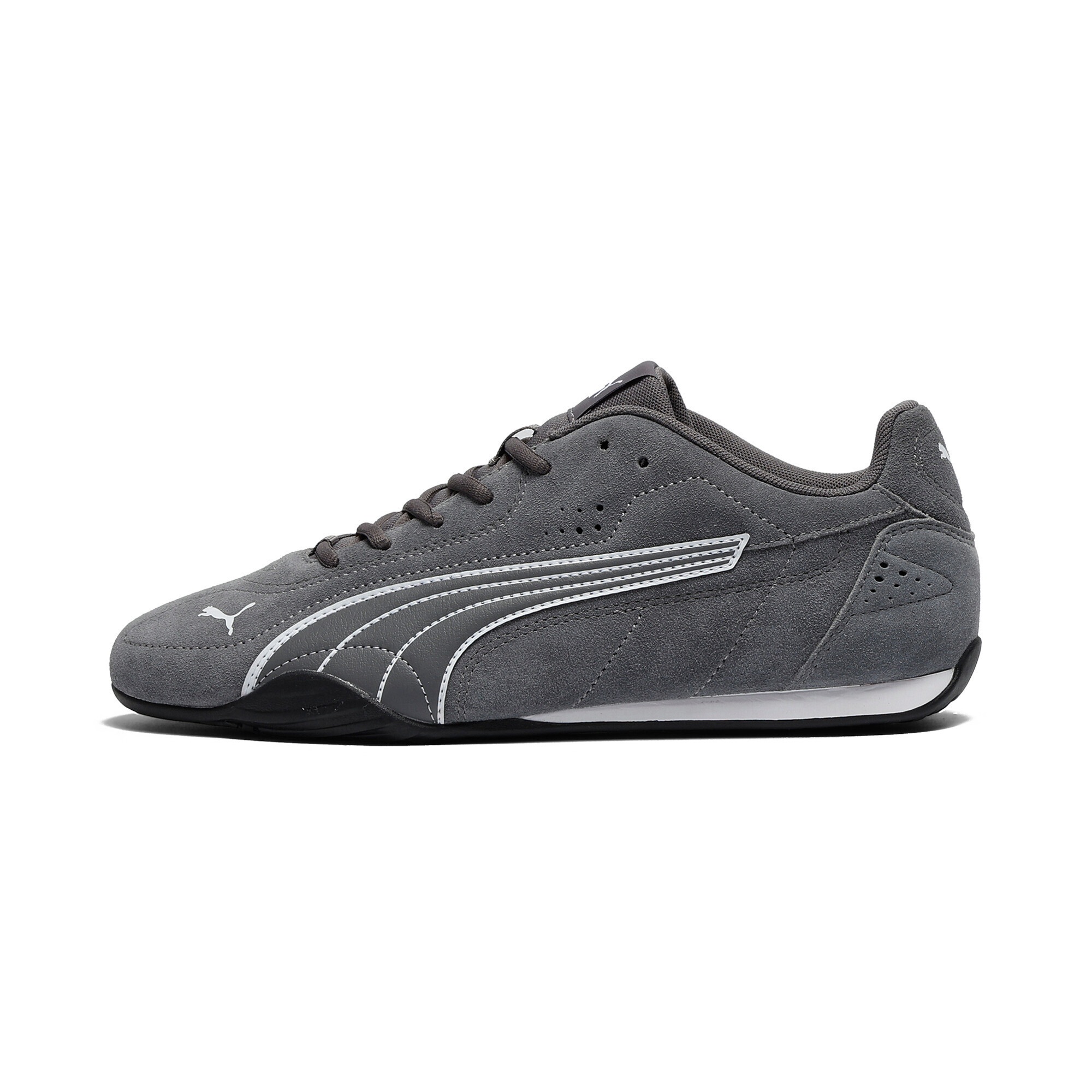 Sneaker PUMA "PUMA Catch Sneakers Erwachsene", Damen, Gr. 41, cool schwarz gray weiß, Obermaterial: Textil, Kuhleder, Synthetik; Futter: Textil; Innensohle: Textil; Laufsohle: Gummi, Schuhe Sneaker 2