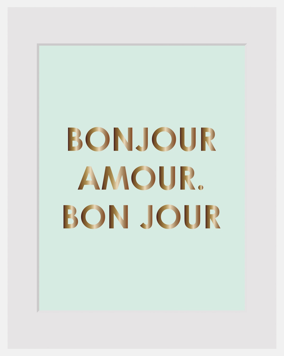 queence Bild »BONJOUR«, Sprüche & Texte, Spruch, gerahmt