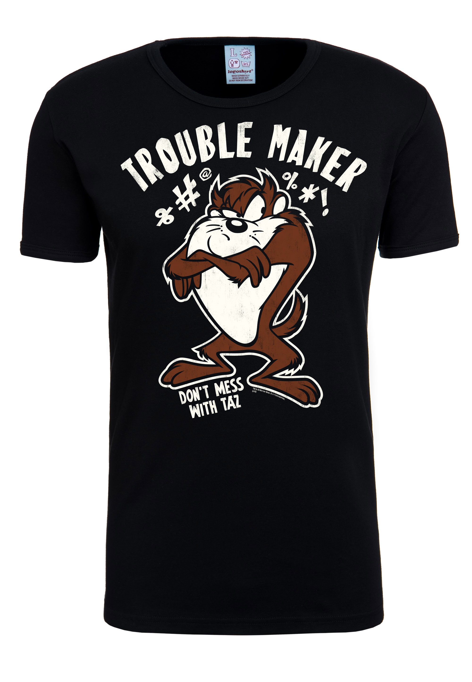 LOGOSHIRT T-Shirt »Looney Tunes - Taz - Trouble Maker«, mit tollem Taz-Print