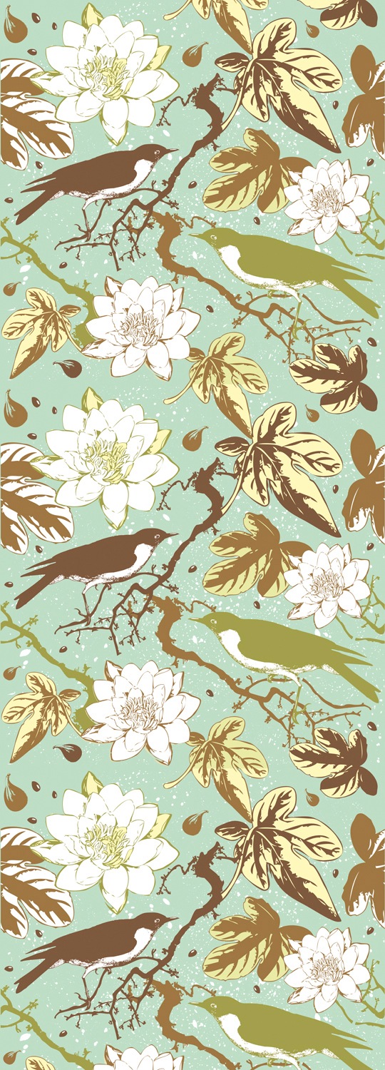 QUEENCE Vinyltapete "Fedder", B/L: 0,9m x 2,5m, bunt, Tapeten, 90x250cm, selbstklebend, kinderleichte Anbringung,, Sticker