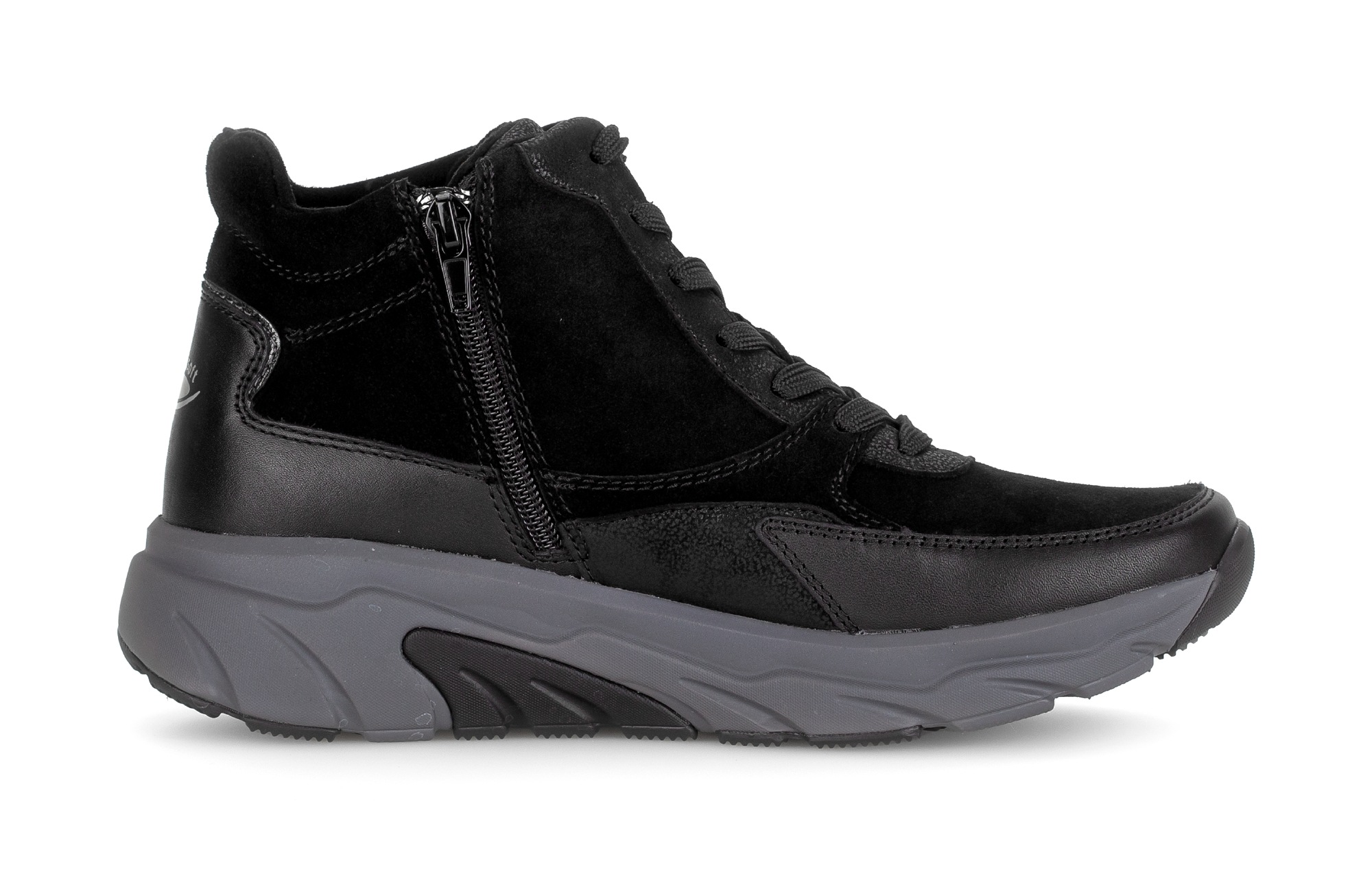 Gabor Rollingsoft Keilsneaker, Schnürboots, High Top-Sneaker, Komfortschuh, gepolsterter Schaftrand