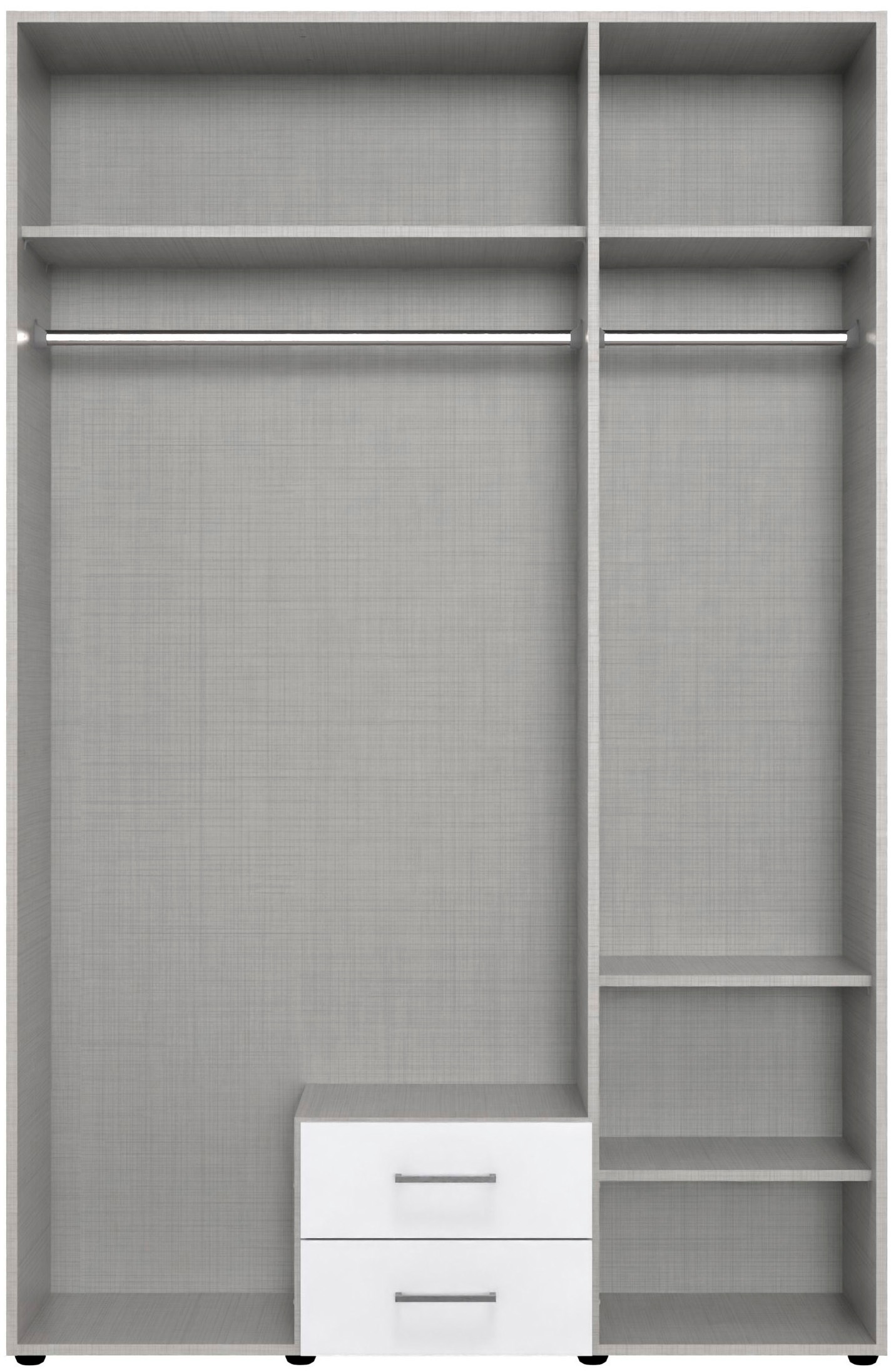 Thumbnail - Wimex Drehtürenschrank "Mugano" mit langen oder kurzen Griffen aus Metall, wahlweise mit oder ohne Spiegel, mit Schublad...