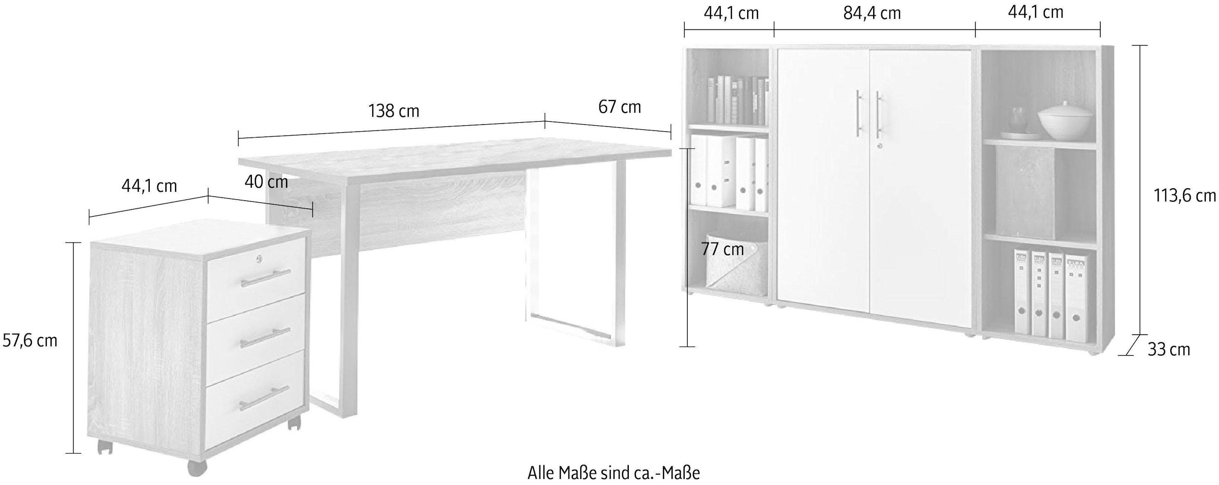 BMG Möbel Büro-Set »Tabor Mini Kombi 2«