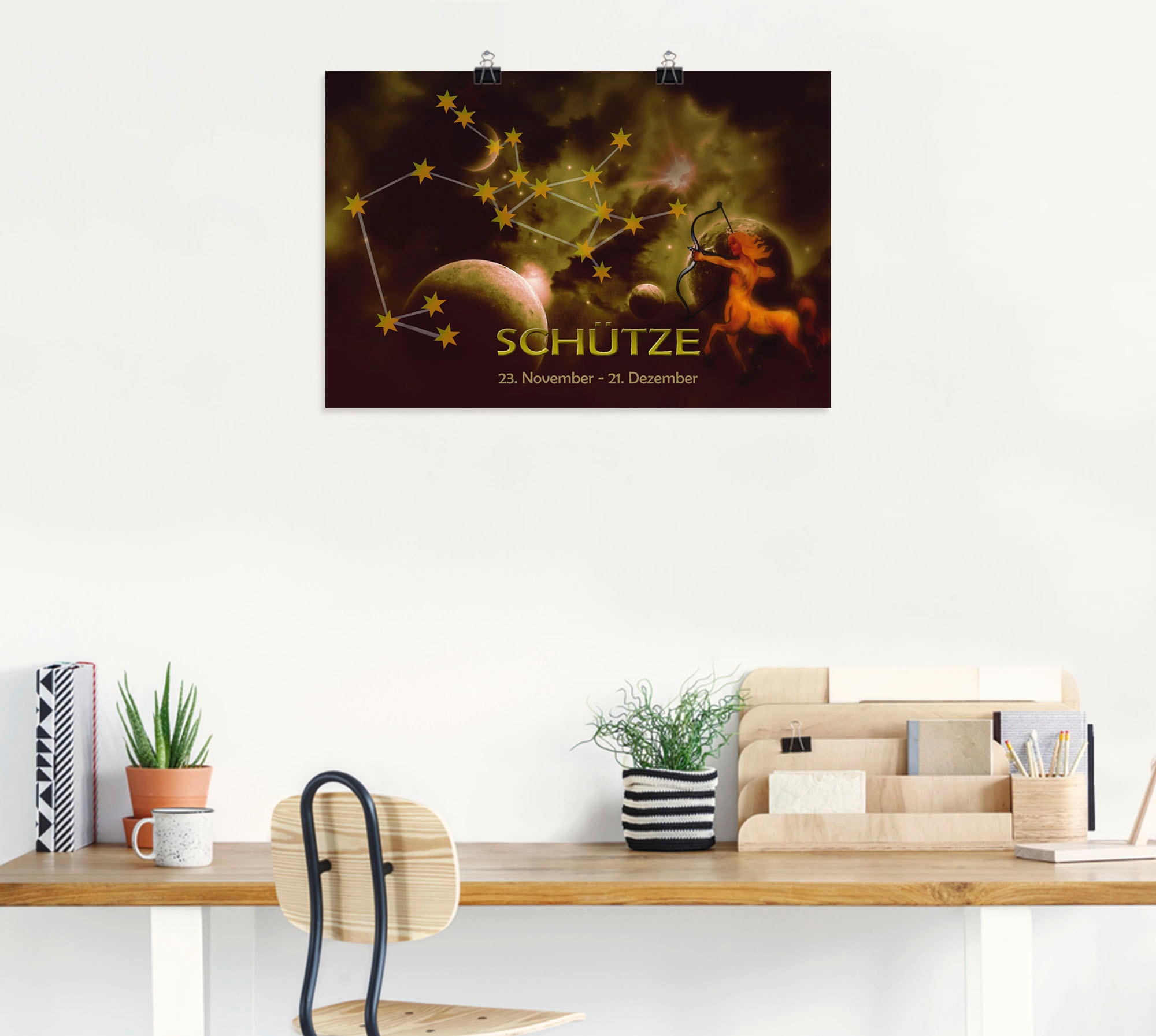 Artland Wandbild »Sternzeichen - Schütze«, Bilder von Sternzeichen, (1 St.), als Alubild, Outdoorbild, Poster in verschied. Größen