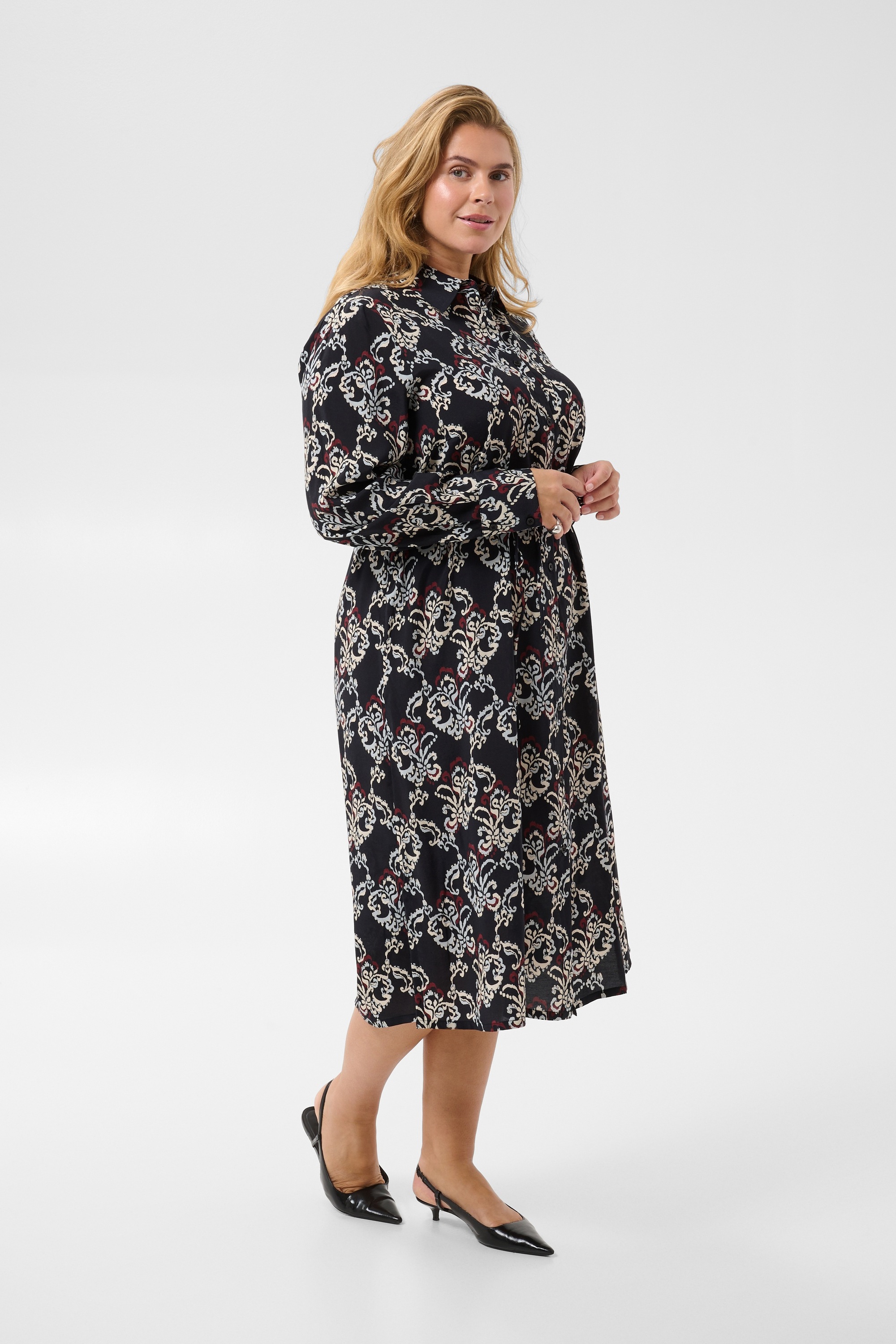 KAFFE Curve Midikleid »KAFFE Curve Kleid KChipe«