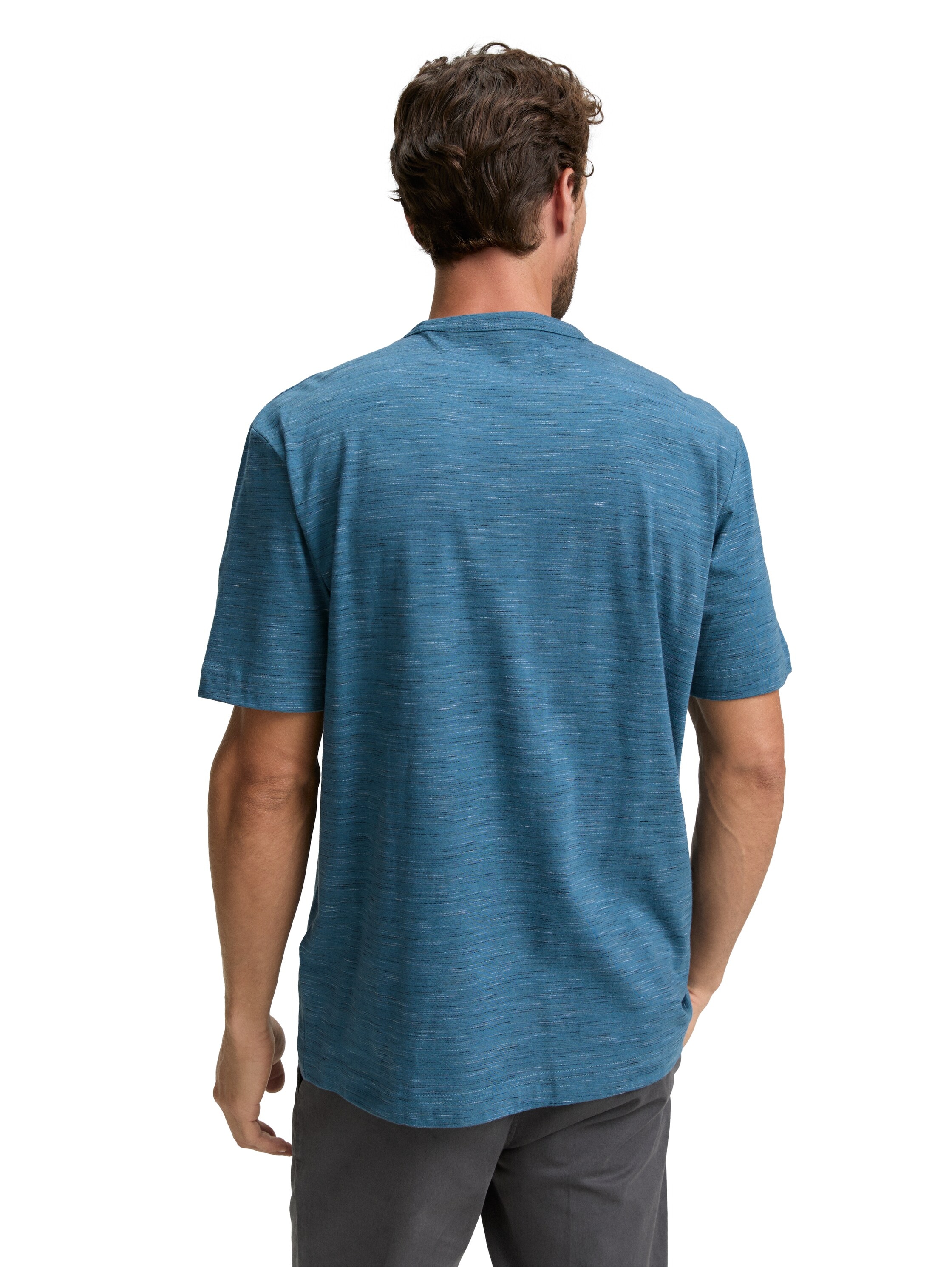 TOM TAILOR Rundhalsshirt, in melierter Optik