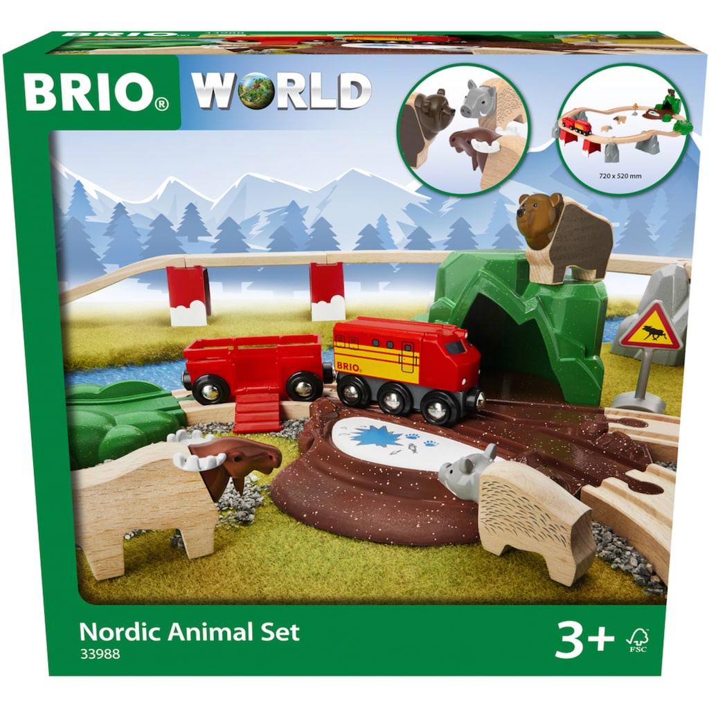 BRIO® Spielzeug-Eisenbahn »Nordische Waldtiere«, (Set)