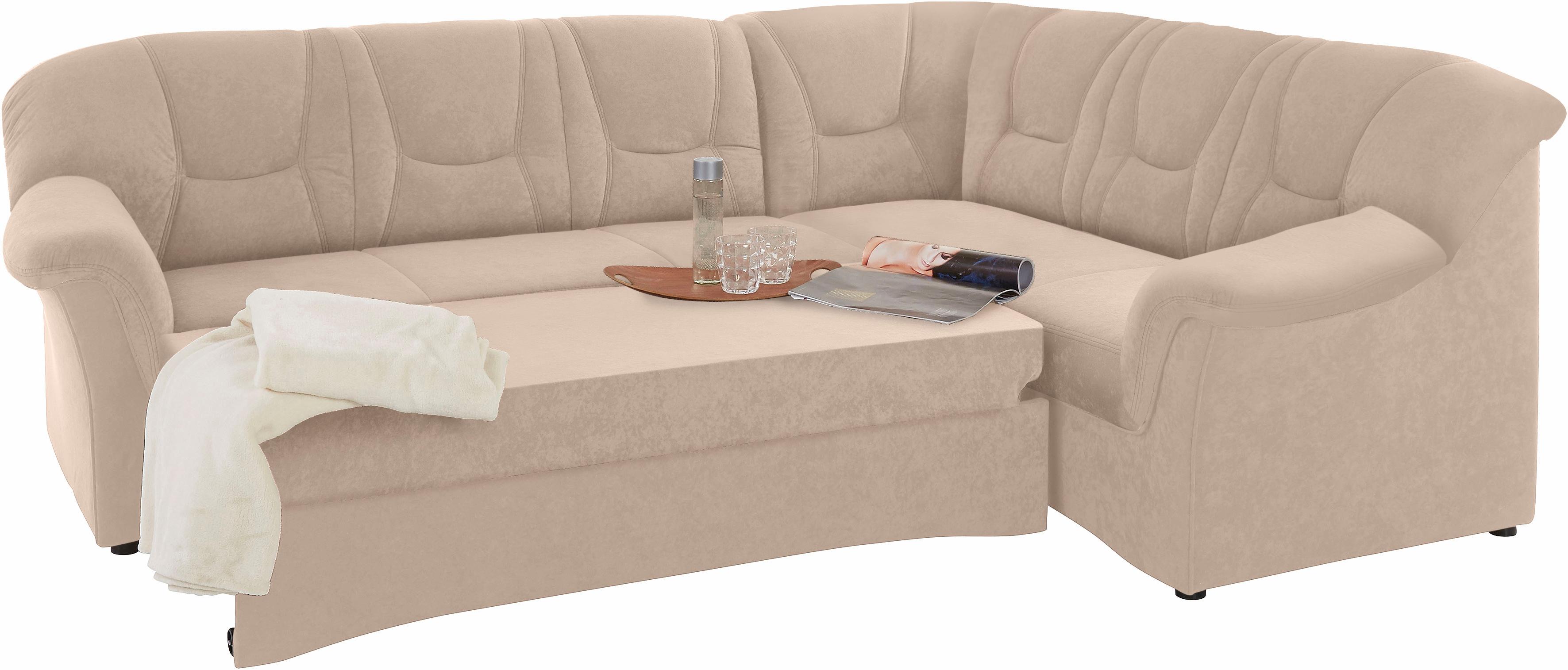 Thumbnail - DOMO collection Ecksofa "Sarafina zeitlos und komfortabel, optional mit Federkern, L-Form", wahlweise mit Bettfunktion