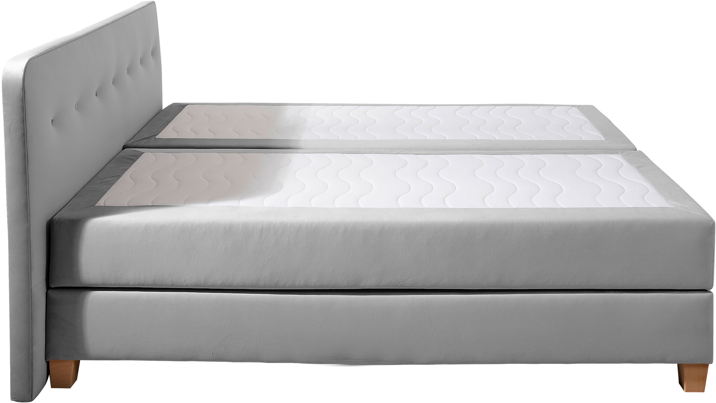 Home affaire Boxspringbett »Fargo«, inkl. Topper, in 3 Matratzenarten, in Samt- oder Strukturstoff
