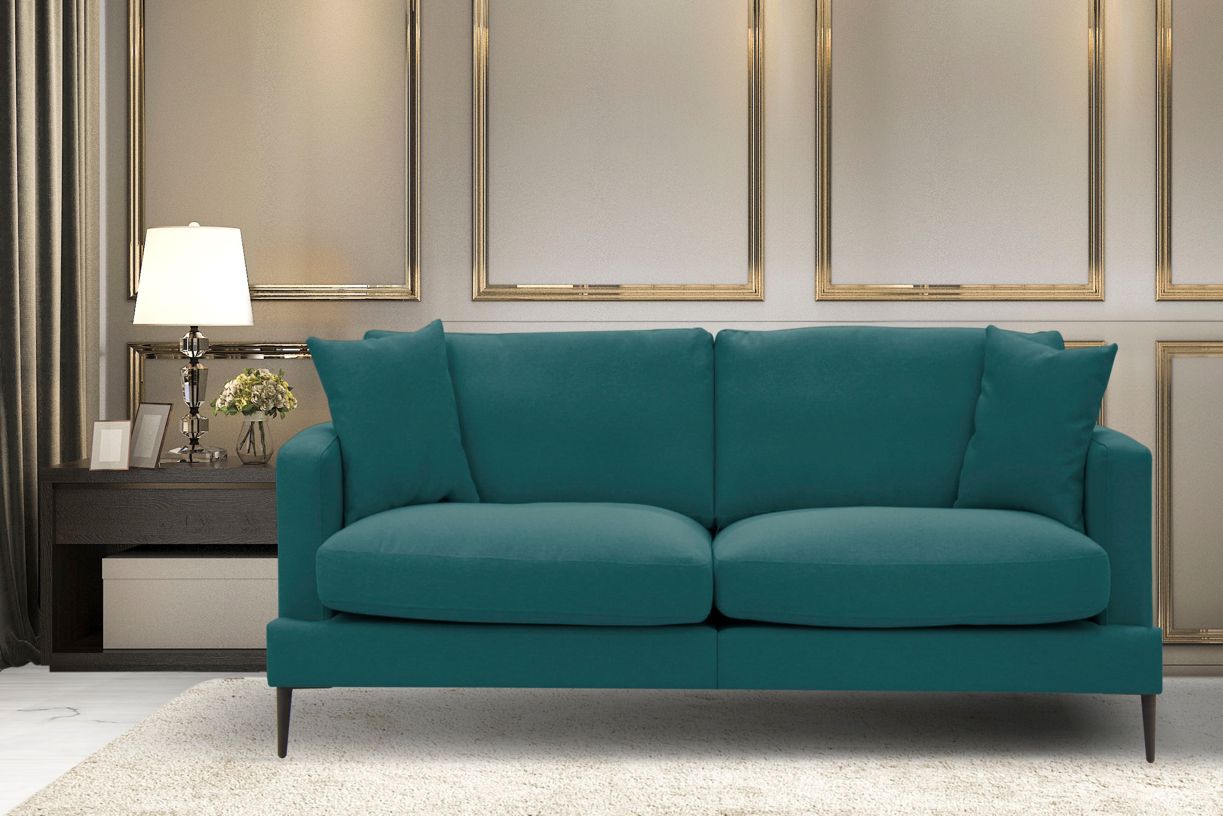 Home affaire 2-Sitzer "Cozy elegantes Designsofa, Maße B/T/H: 151/97/80 cm" günstig online kaufen
