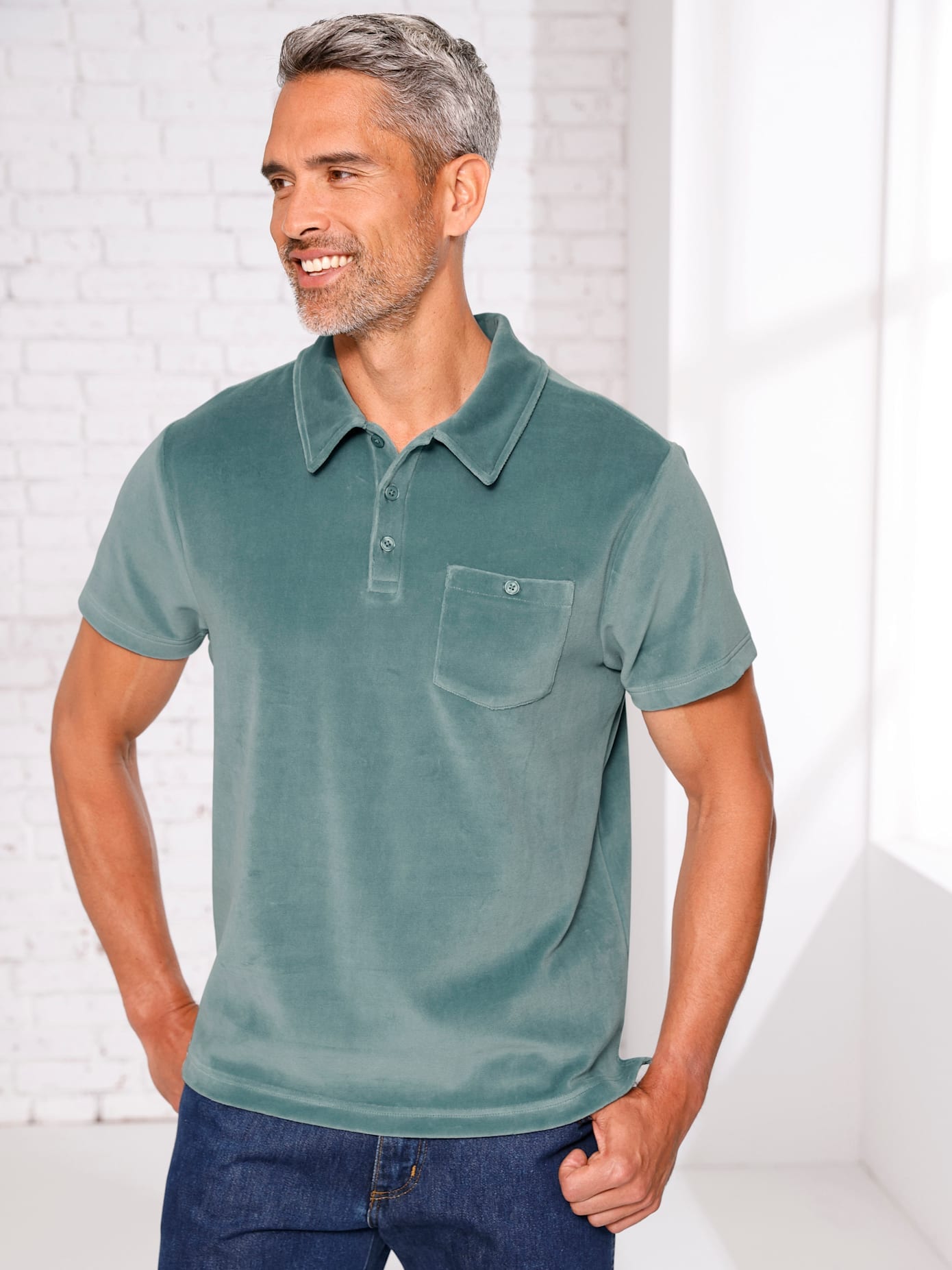 Classic Langarmshirt "Kurzarm-Poloshirt", (1 tlg.) günstig online kaufen