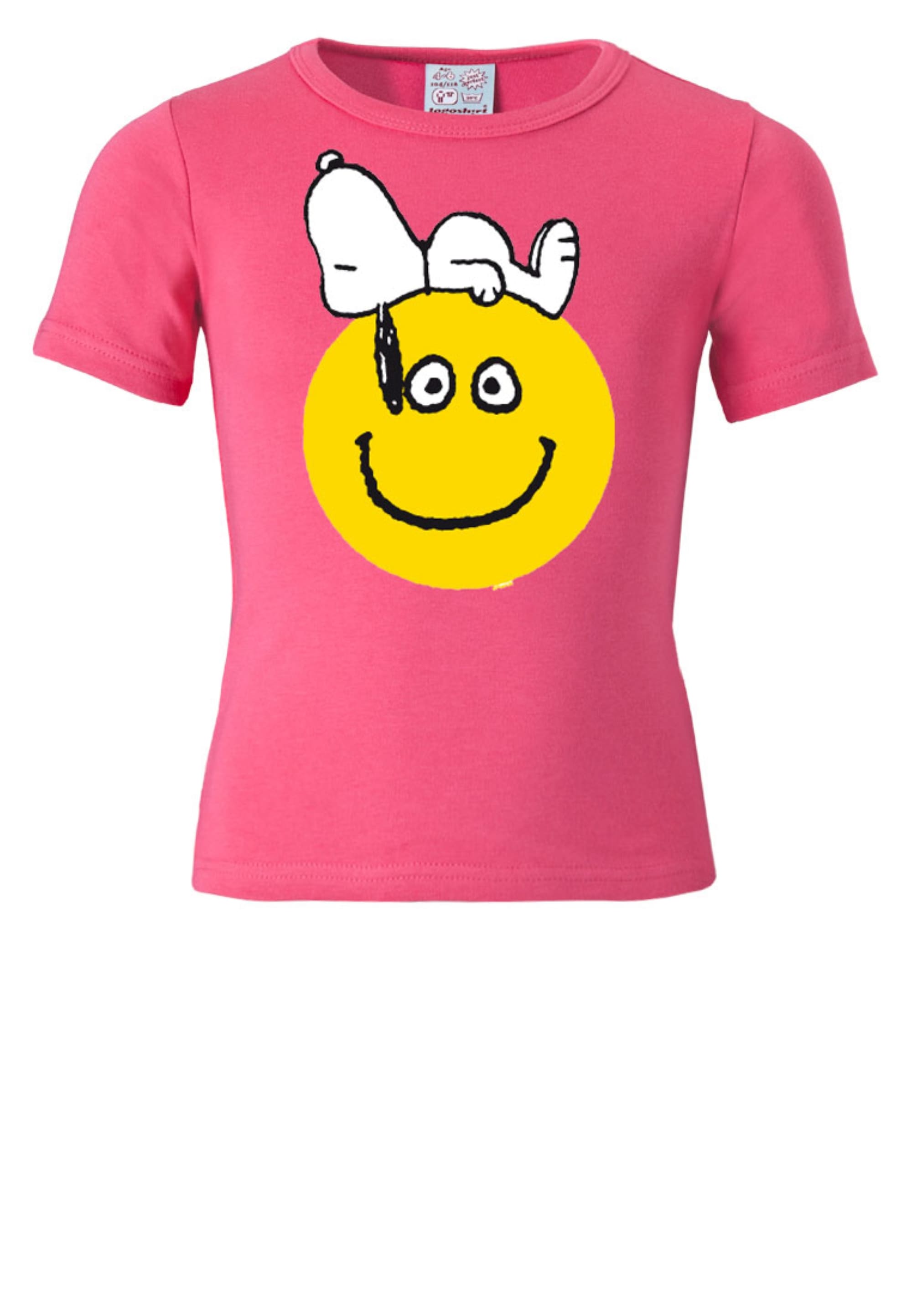 mit T-Shirt Snoopy- BAUR Smiley«, »Peanuts niedlichem Snoopy | kaufen LOGOSHIRT - Frontprint