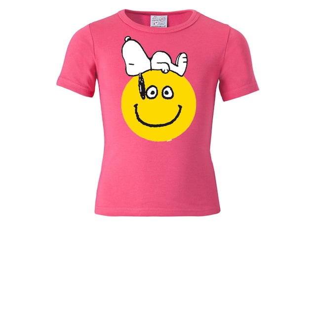 Snoopy- »Peanuts T-Shirt | LOGOSHIRT Snoopy Frontprint BAUR - niedlichem kaufen mit Smiley«,