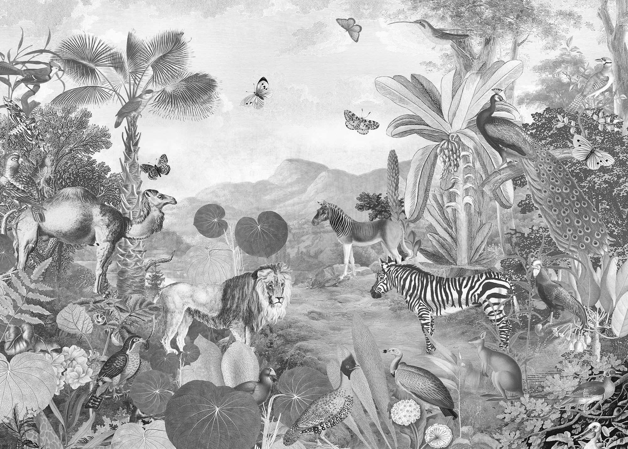 Komar Vliestapete "Flora and Fauna", 350x250 cm (Breite x Höhe)