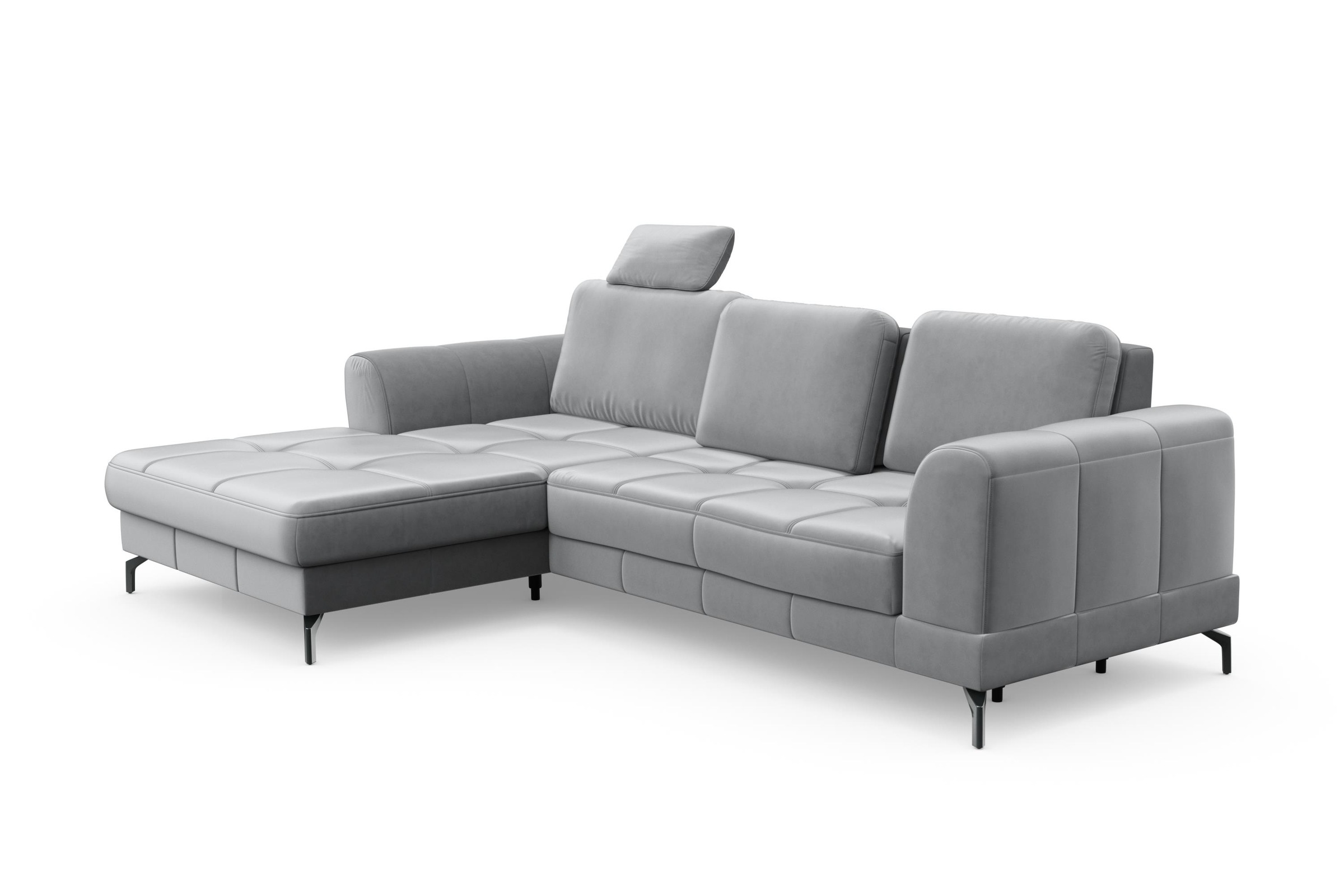 sit&more Ecksofa »Bendigo L-Form«, inklusive Sitztiefenverstellung, Bodenfreiheit 12 cm, in 2 Fußfarben