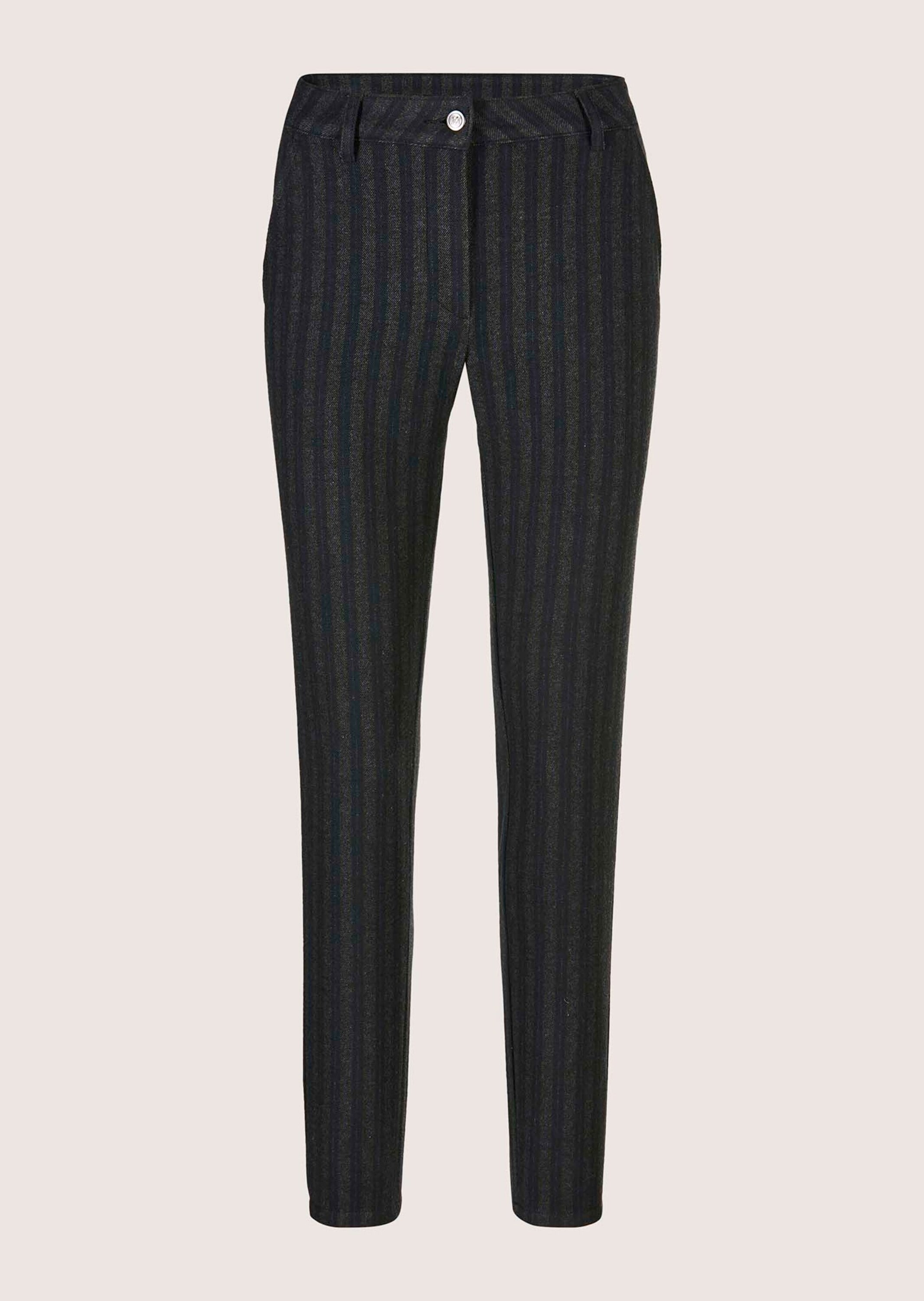 MADELEINE Stoffhose "Hose Flanellhose mit schmaler Beinform" Schmale Hose mit Webstreifen