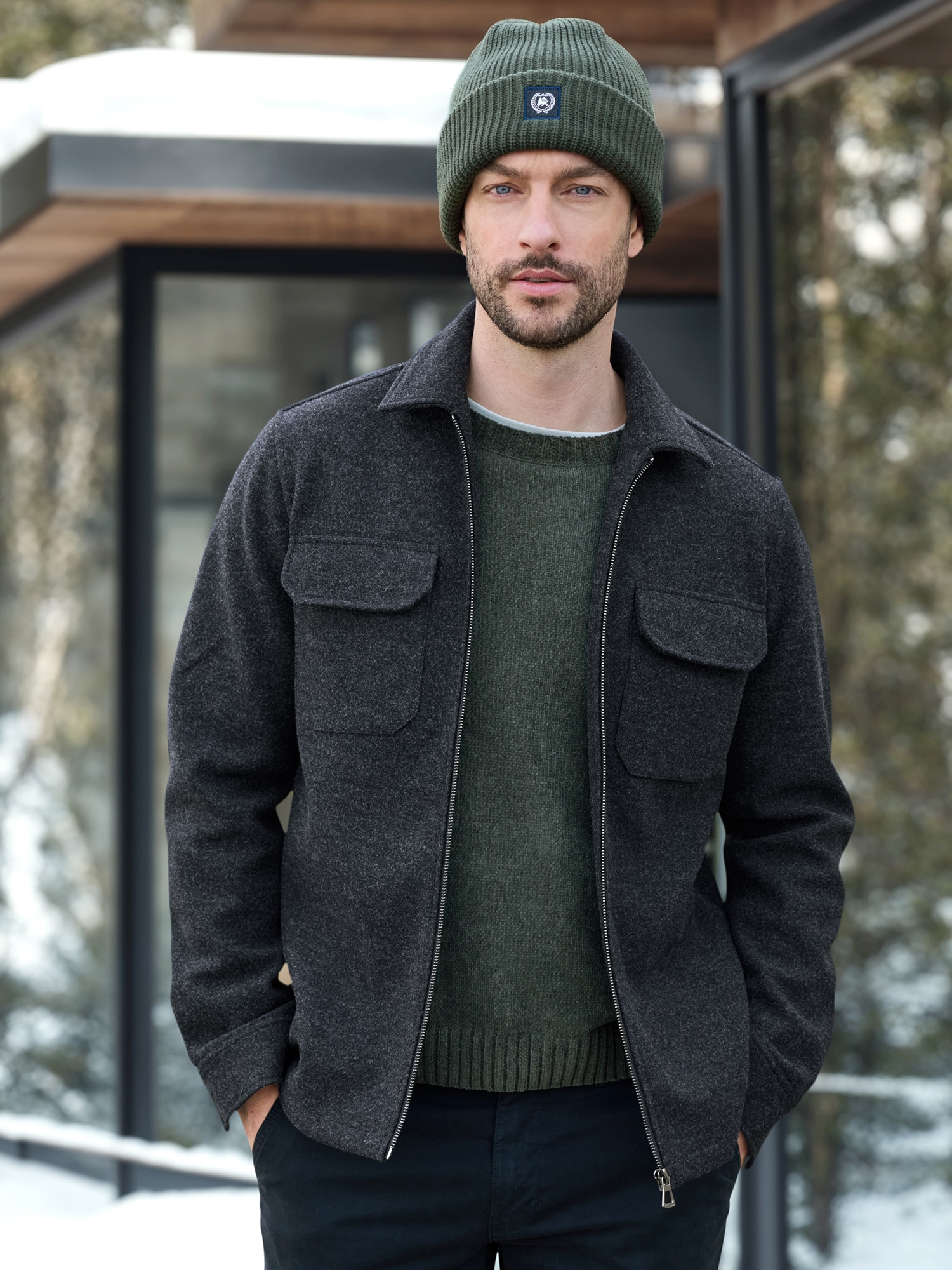 LERROS Langarmhemd "LERROS Herren Overshirt in urbanem Style" günstig online kaufen