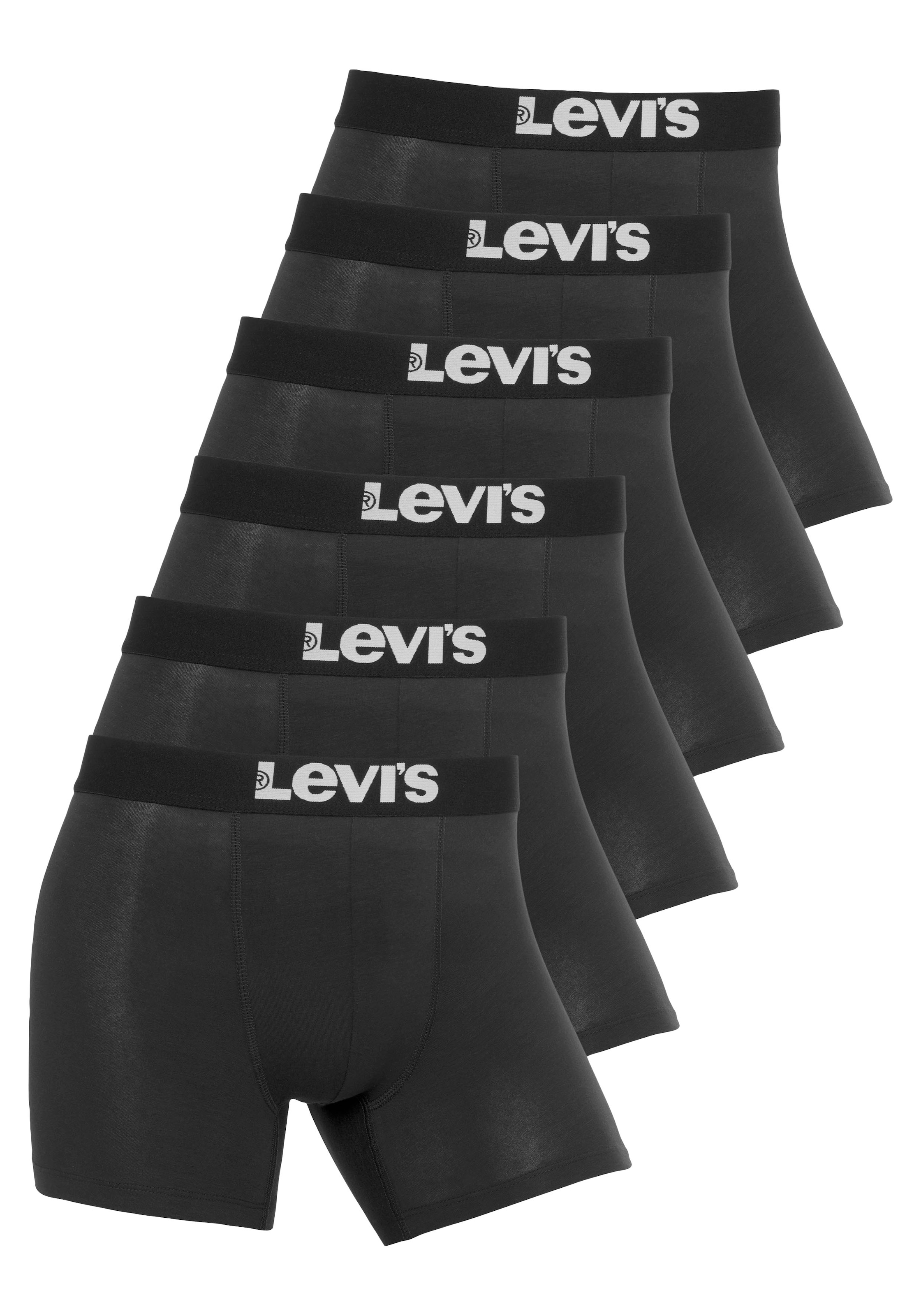 Boxershorts »Levi's Men Solid Badic Boxer 6er Pack«, (Packung, 6 St.), Komfort und...