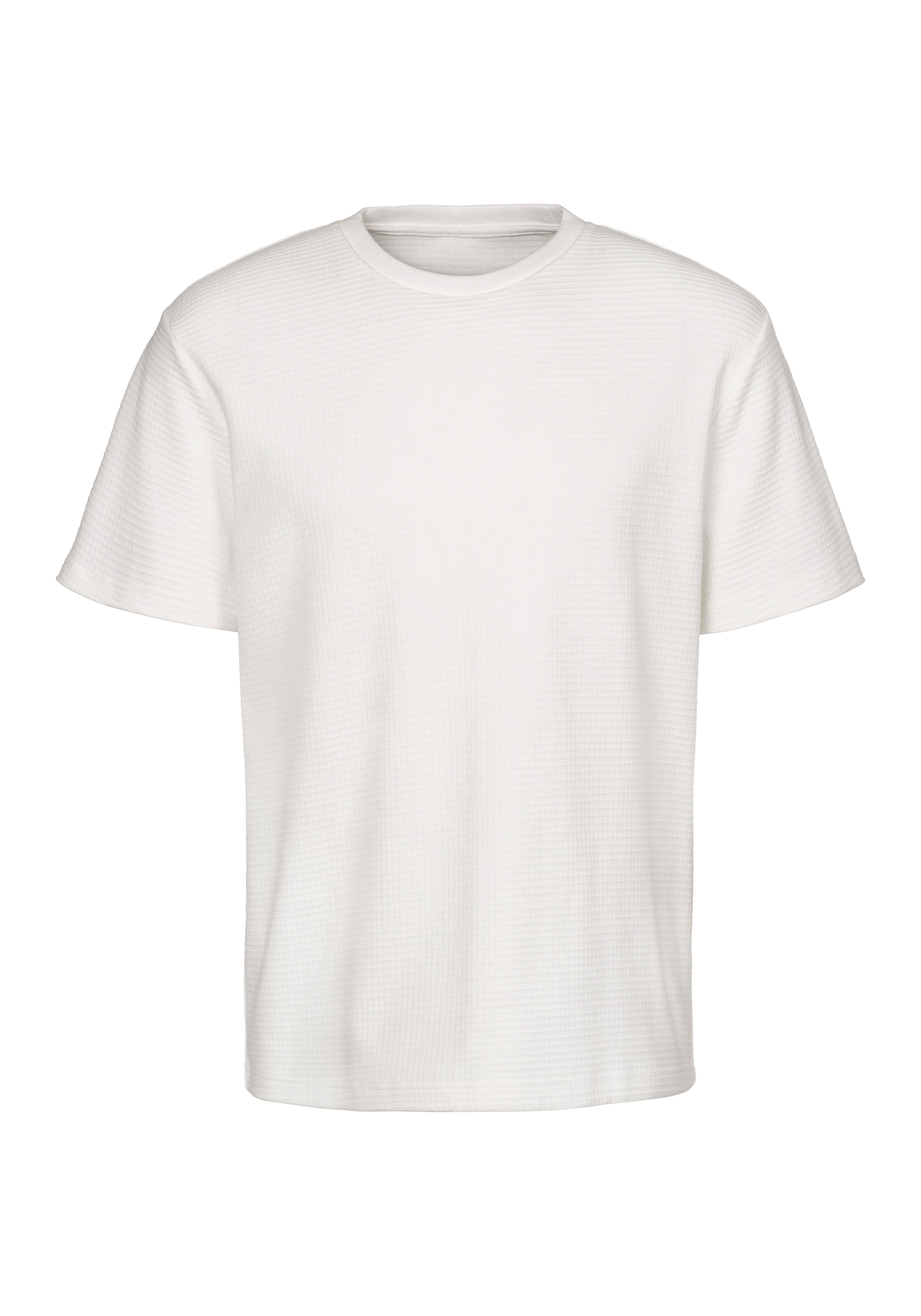 John Devin T-Shirt "mit Struktur" Rundhalsshirt mit Struktur aus Baumwoll-M günstig online kaufen