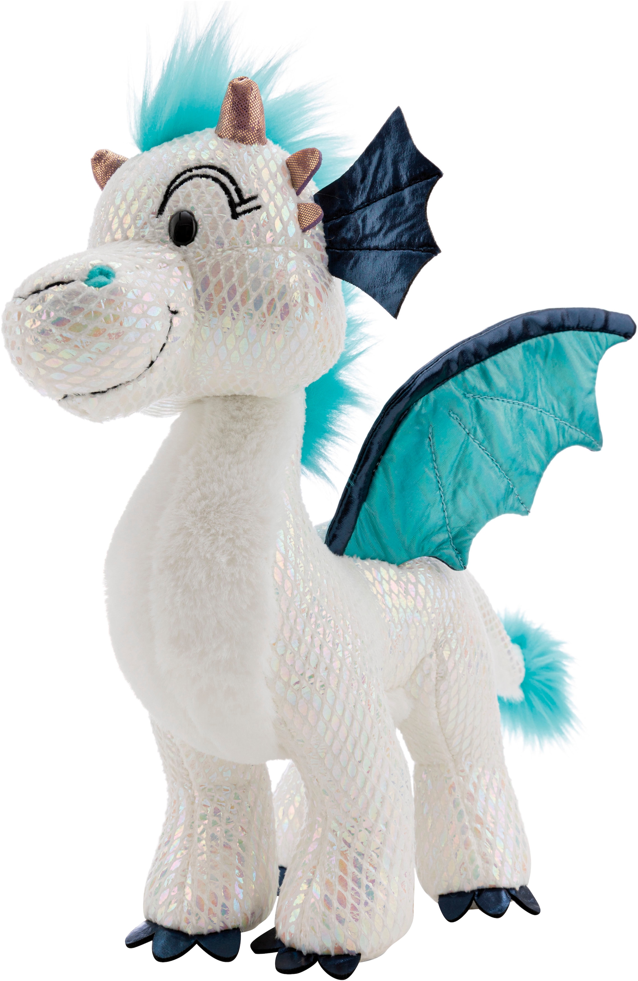 Nici Kuscheltier »Winter, Drache Zafura, 27 cm stehend« stehend, enthält recyceltes Material (Global Recycled Standard)