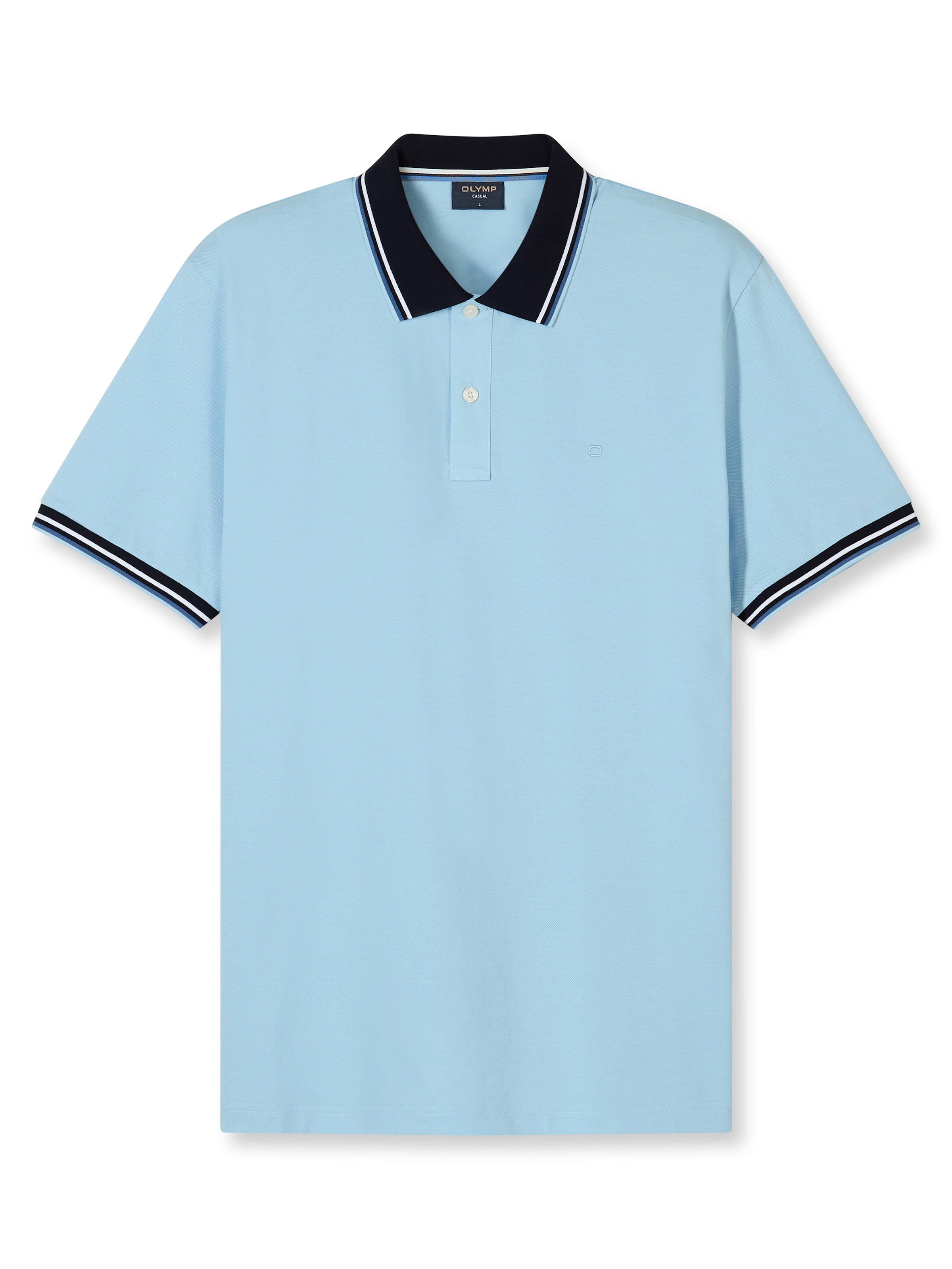 OLYMP Poloshirt "Casual" farbliche Kontrast-Details günstig online kaufen
