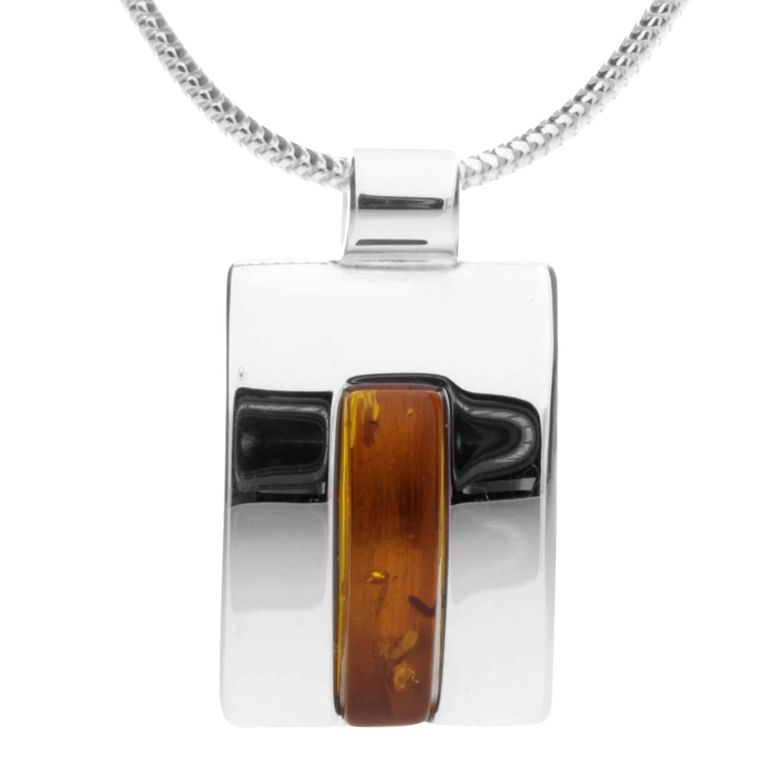 Kette mit Anhänger OSTSEE-SCHMUCK "- Zera - Silber 925/000 - Bernstein" Gr. 50, silber (silber 925, silberfarben, weiß), Schmuck_Sets, Damen, 50, Silber 925 (Sterlingsilber)
