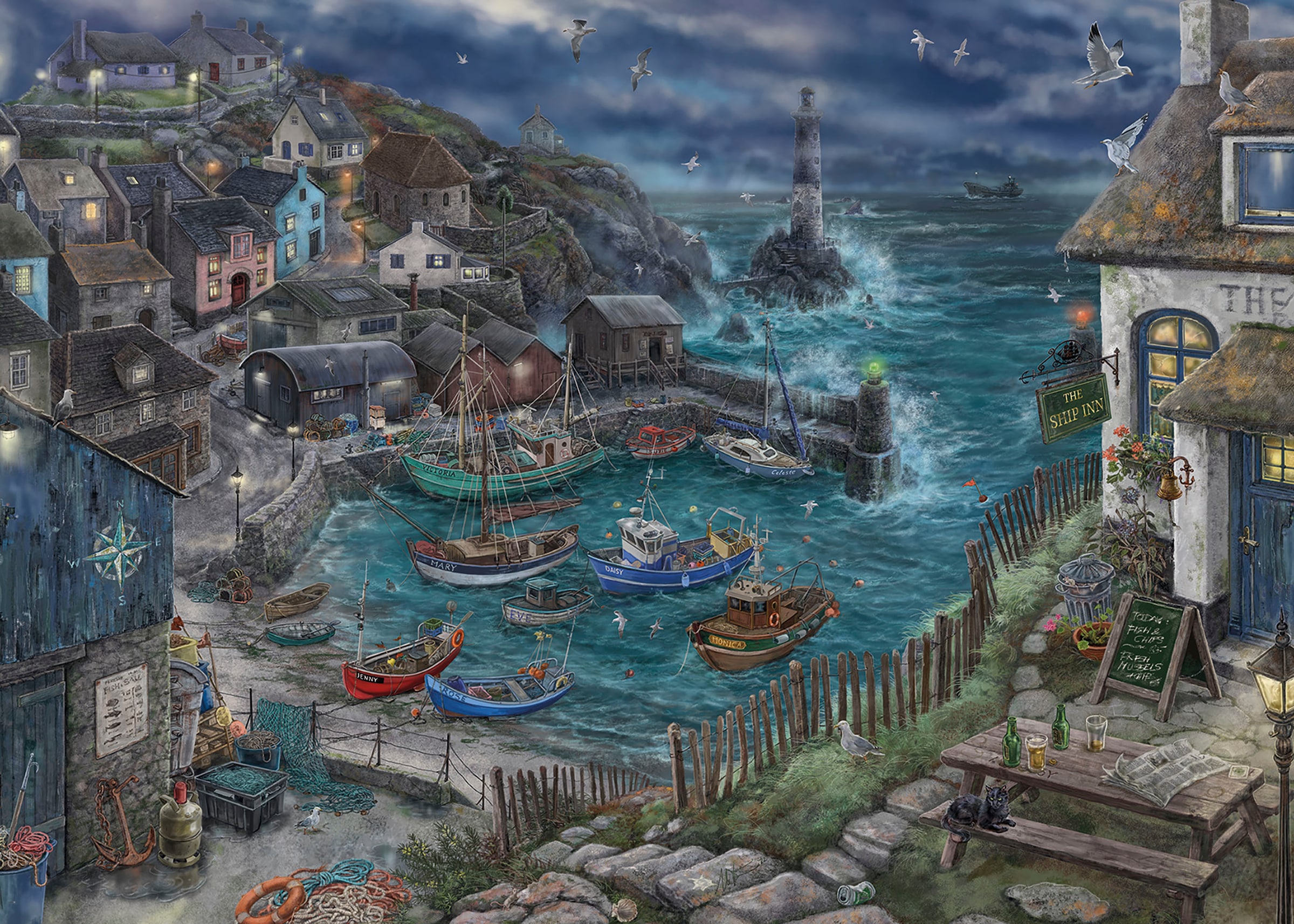 Ravensburger Puzzle »Das Fischerdorf«, Made in Germany