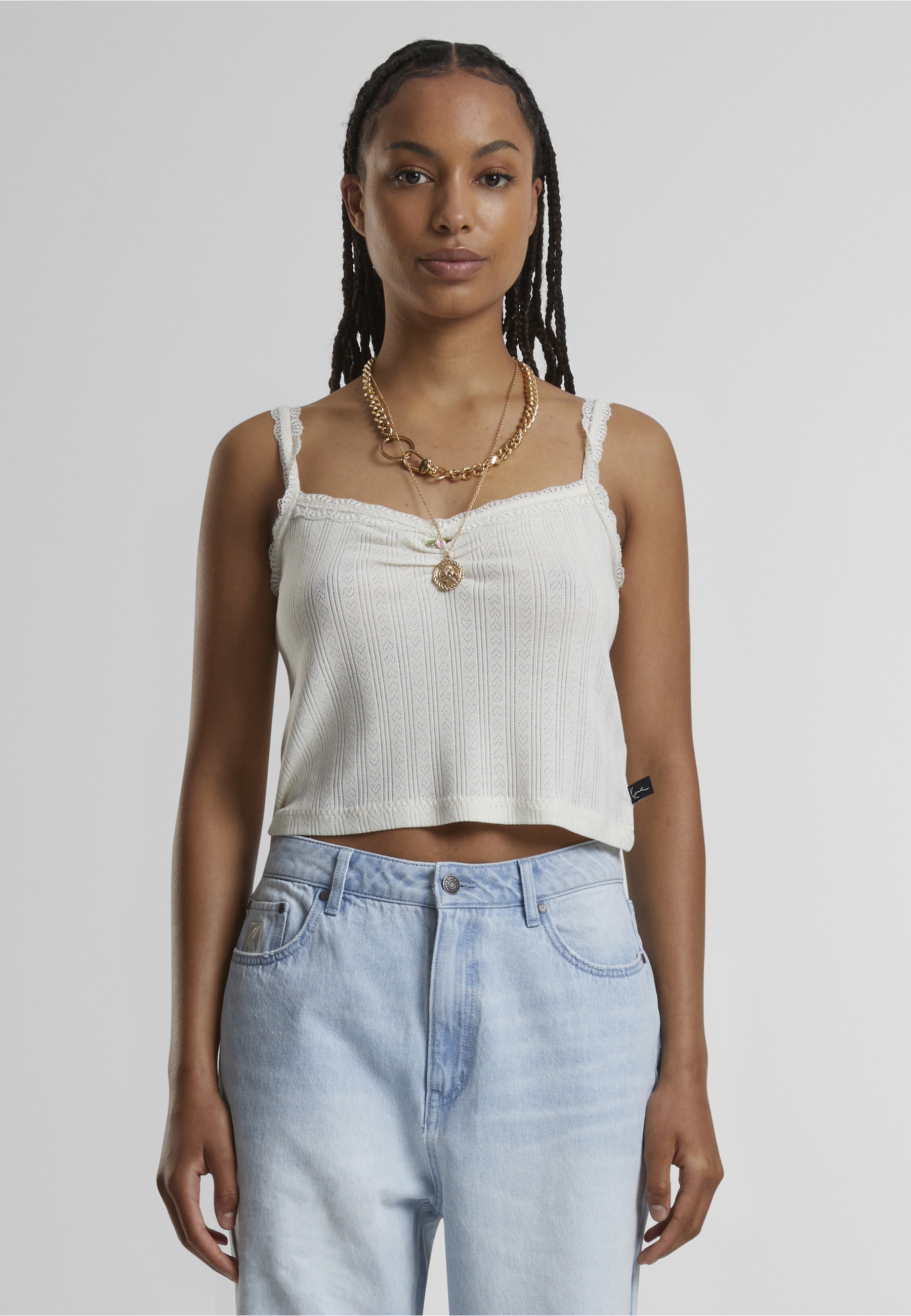 Karl Kani Muskelshirt »Karl Kani Woven Signature Pointelle Top« 1 Stk.
