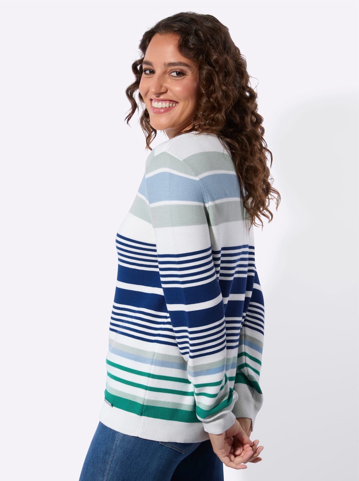 Casual Looks Rundhalspullover »Ringel-Pullover«