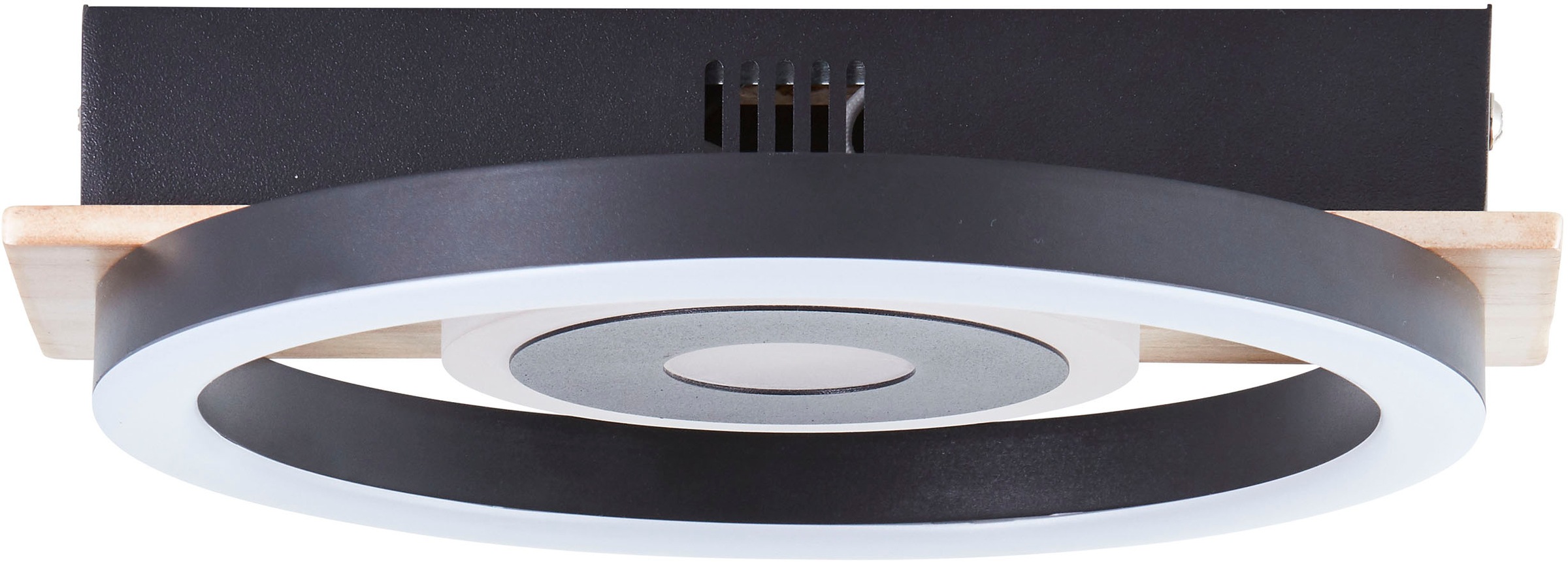 BreLight LED Deckenleuchte »Maureen«, mit Holzakzent, 22 x 20 cm, 1100 lm, 3000 K warmweiß, Holz/Metall