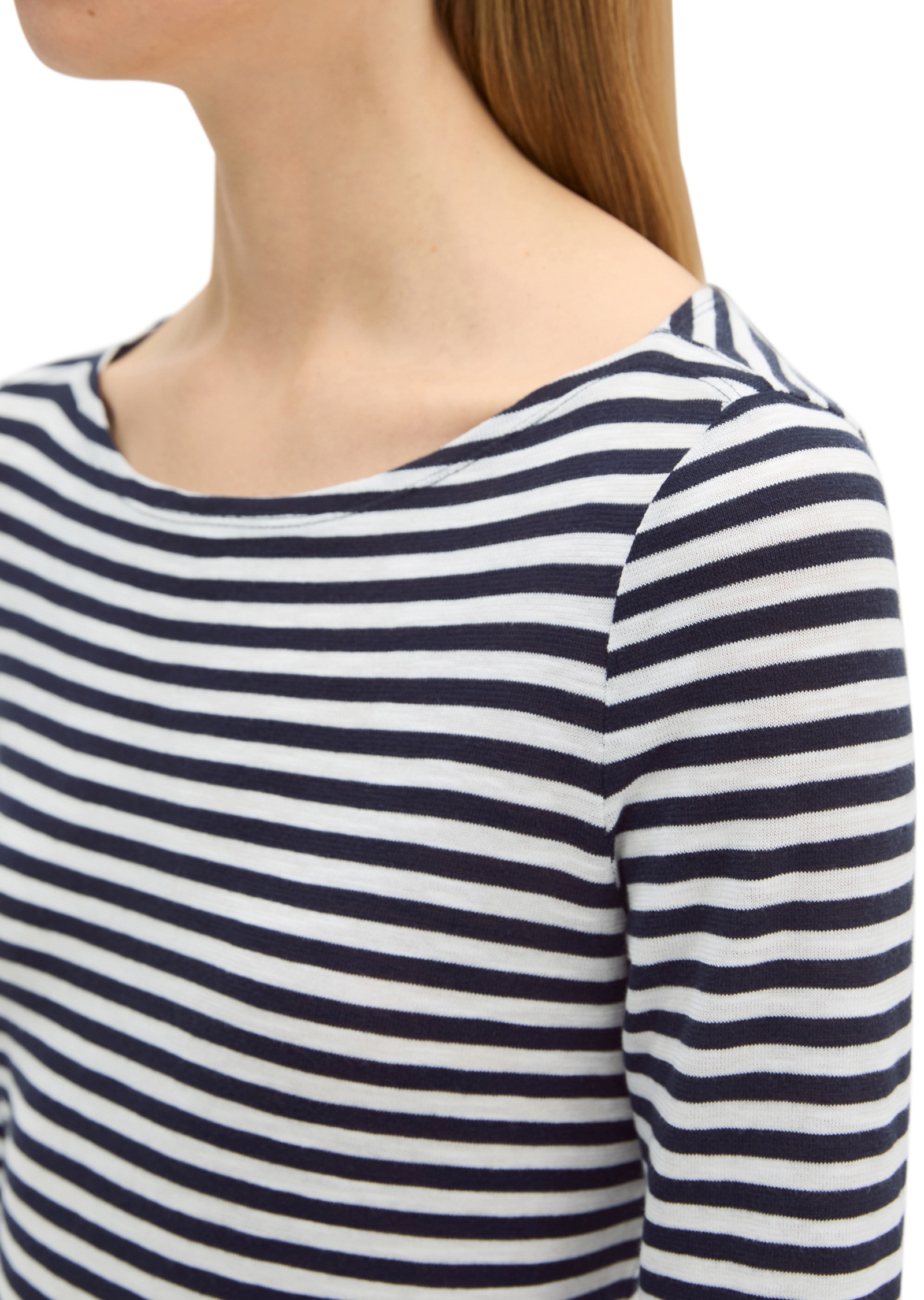 Thumbnail - Marc OPolo Langarmshirt mit leichtem U-Boot-Ausschnitt