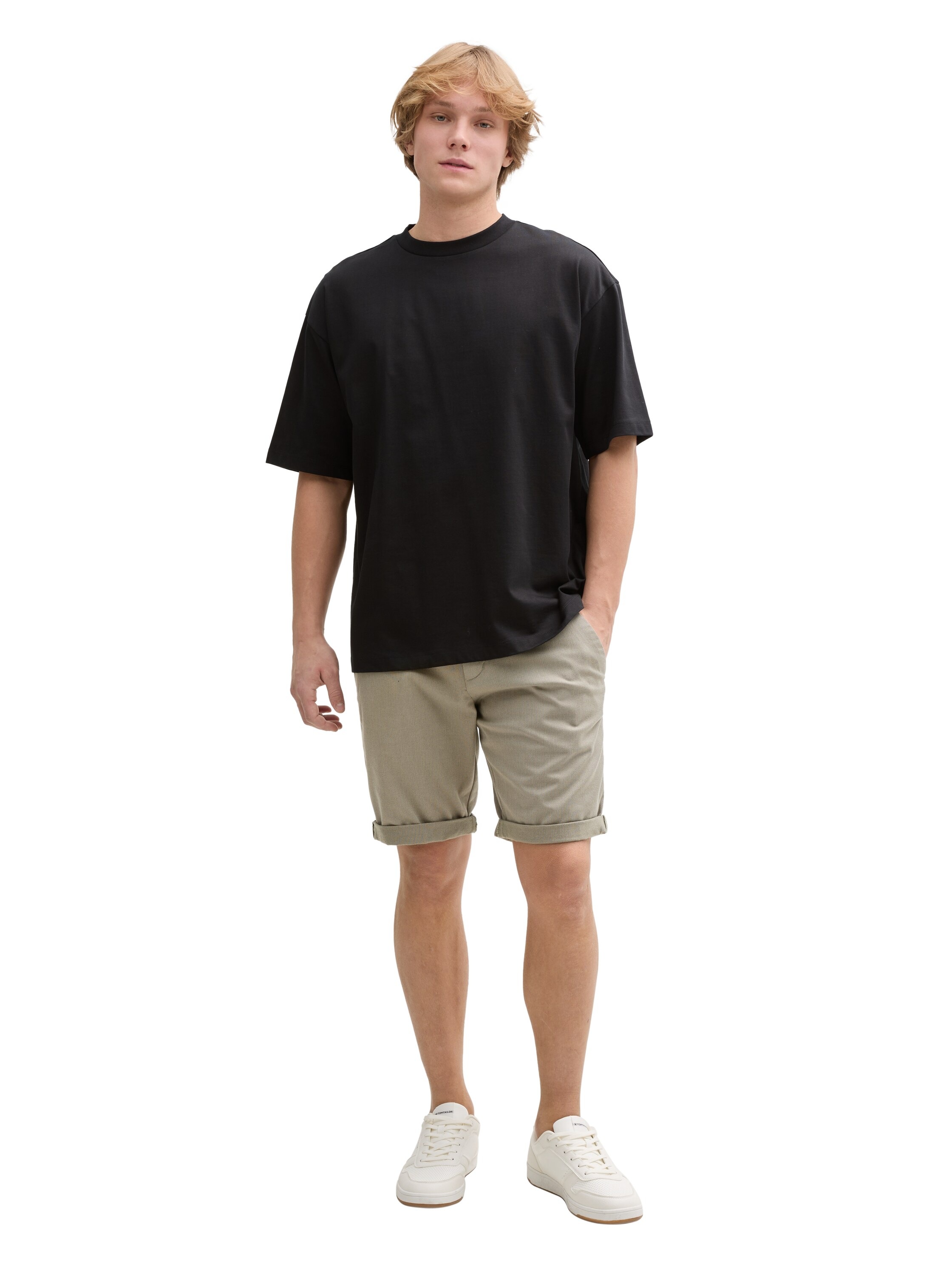 TOM TAILOR Denim Chinoshorts, (Packung), mit Gürtel