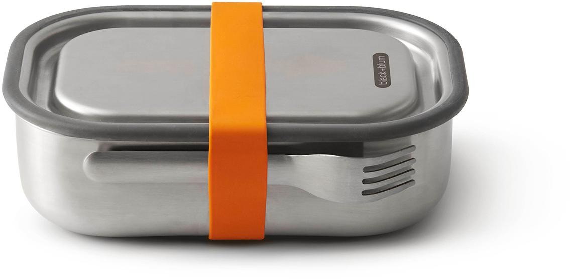 black+blum Lunchbox, (1 tlg.), mit Silikon-Ventil, Gabel und Gurt, 1000 ml