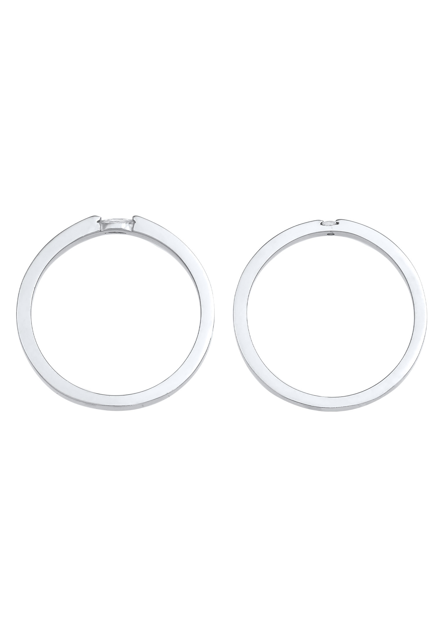 Elli Solitärring »Ring Solitär Zirkonia Klassik Set 925 Silber«