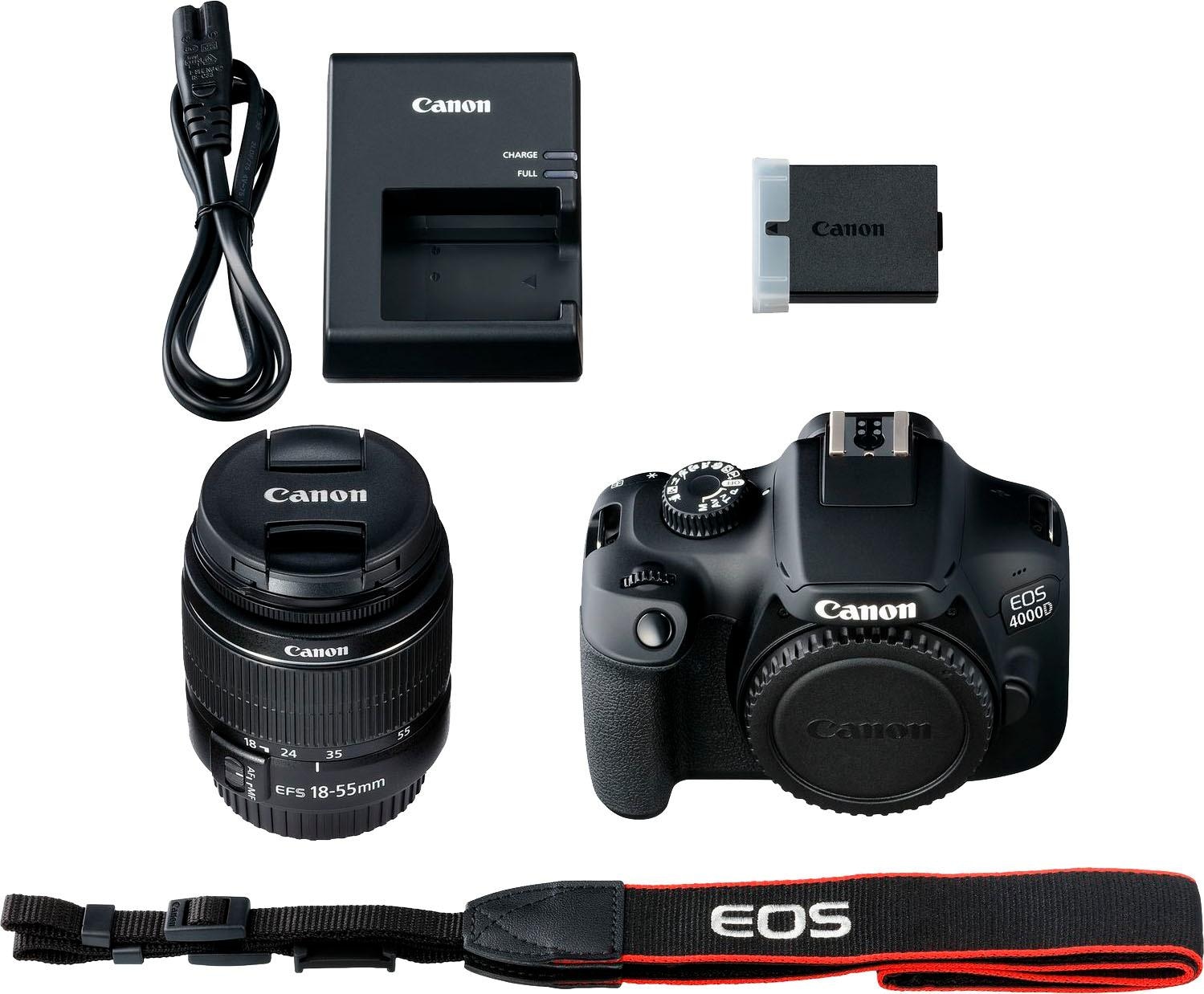 Canon Spiegelreflexkamera »EOS 4000D 18-55mm III«, EF-S 18-55mm f/3.5-5.6  III, 18 MP, WLAN (Wi-Fi) | BAUR